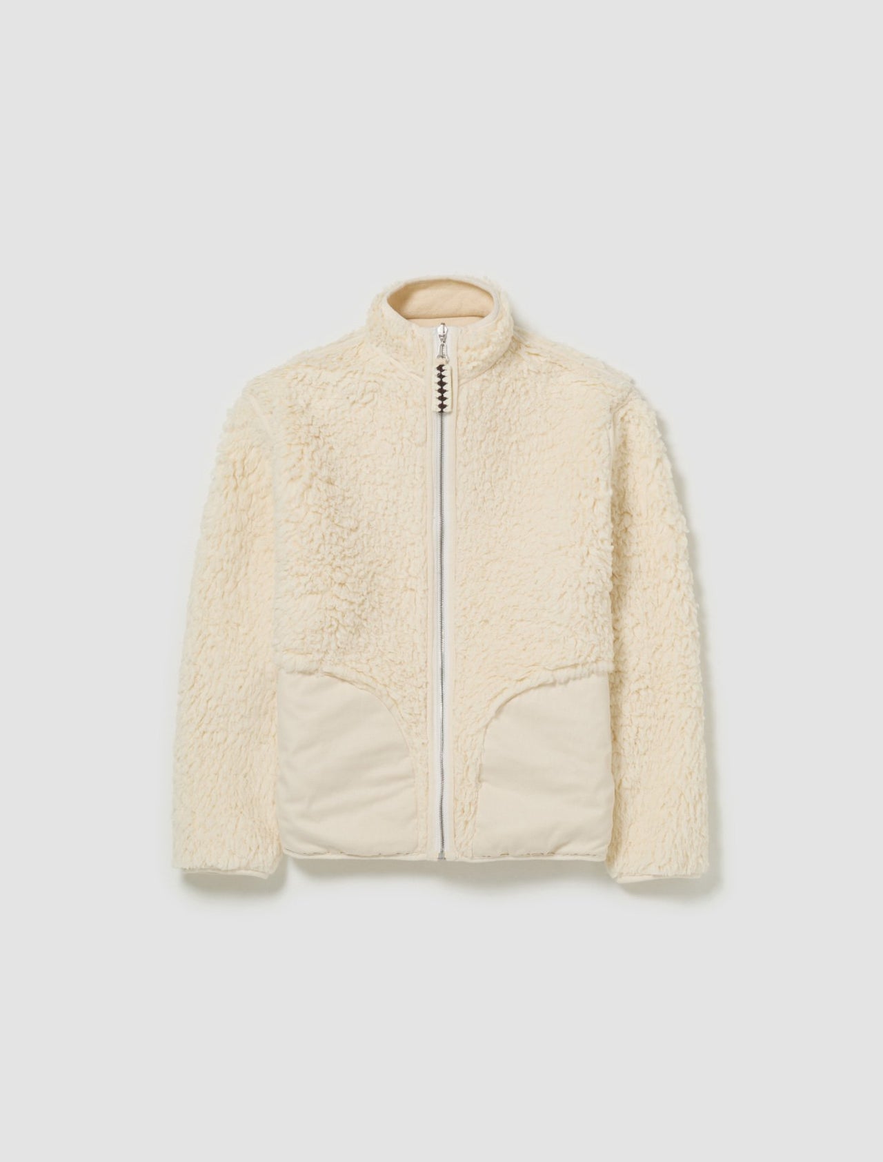 Reversible Sherpa Jacket in Eggshell