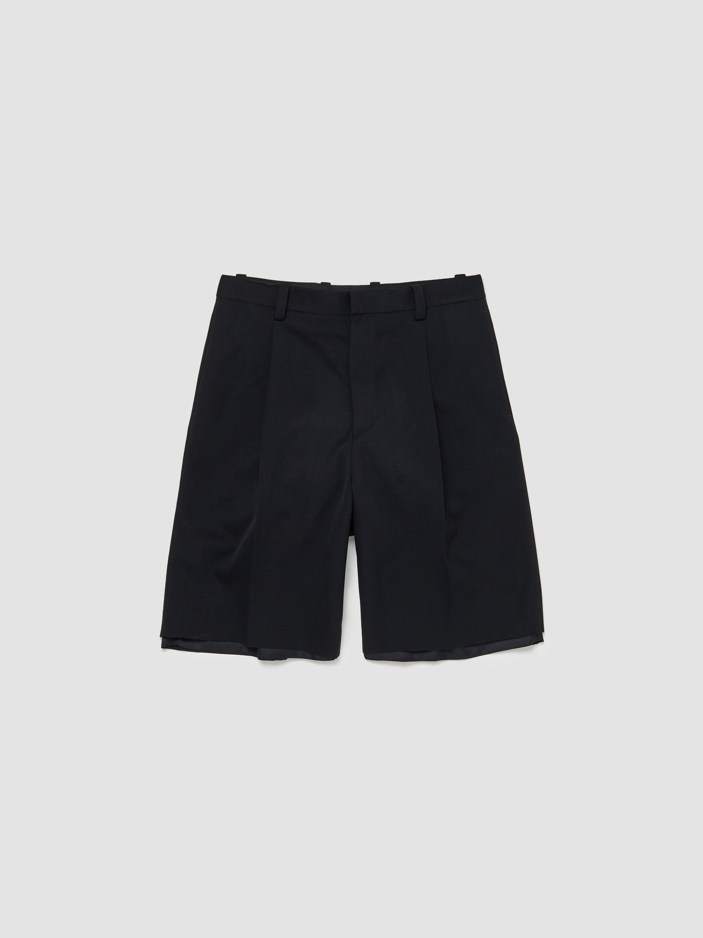 Tailored Wool Shorts in Black