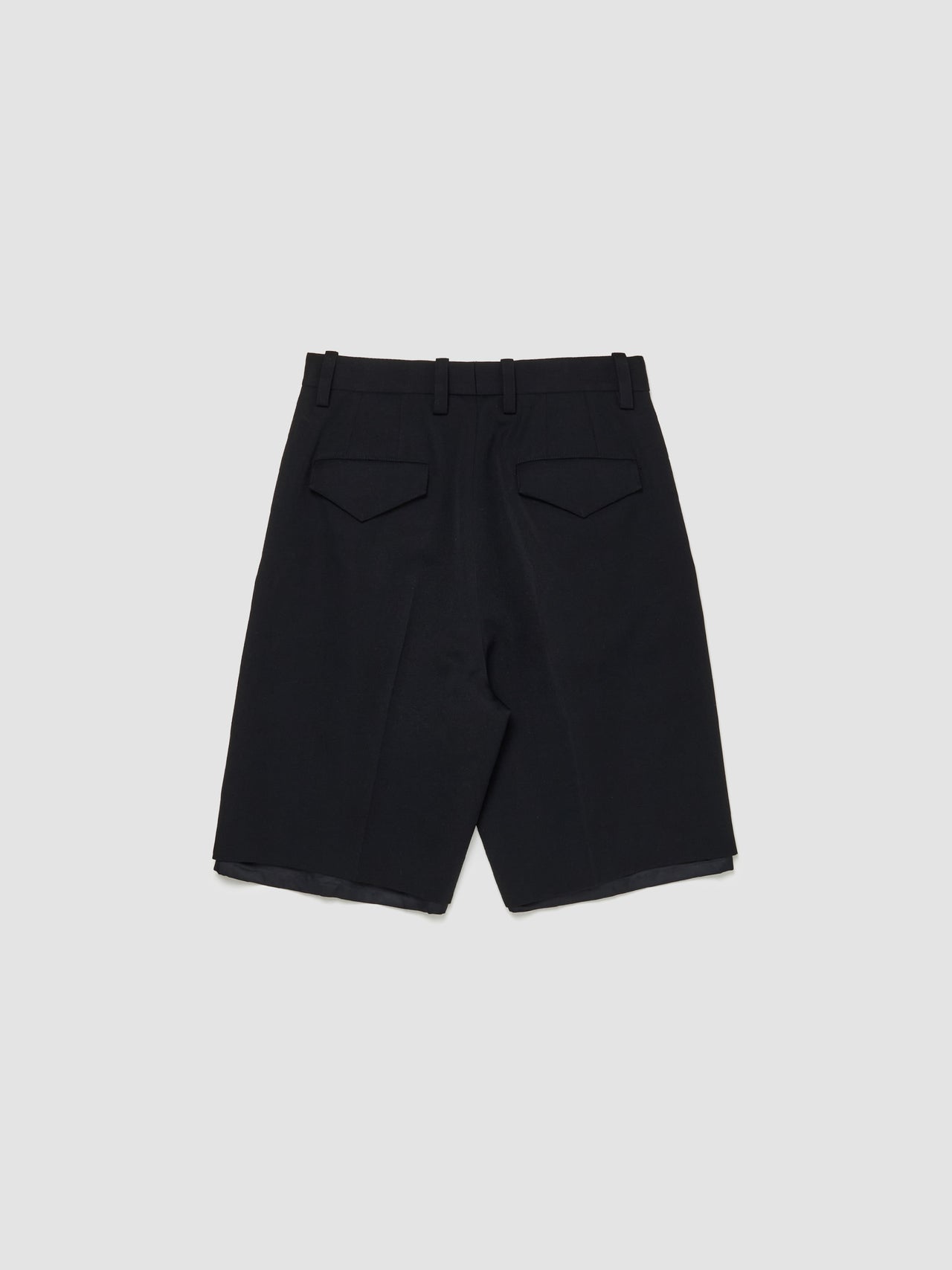 Tailored Wool Shorts in Black