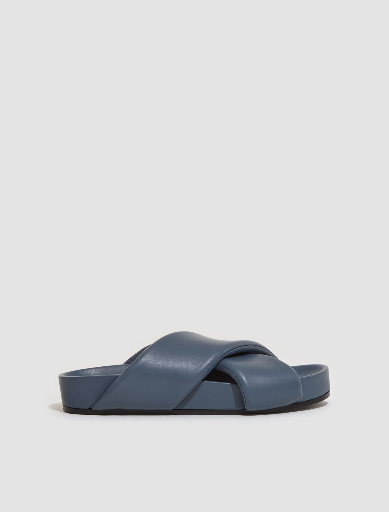 Leather Sandals in Cadet Grey