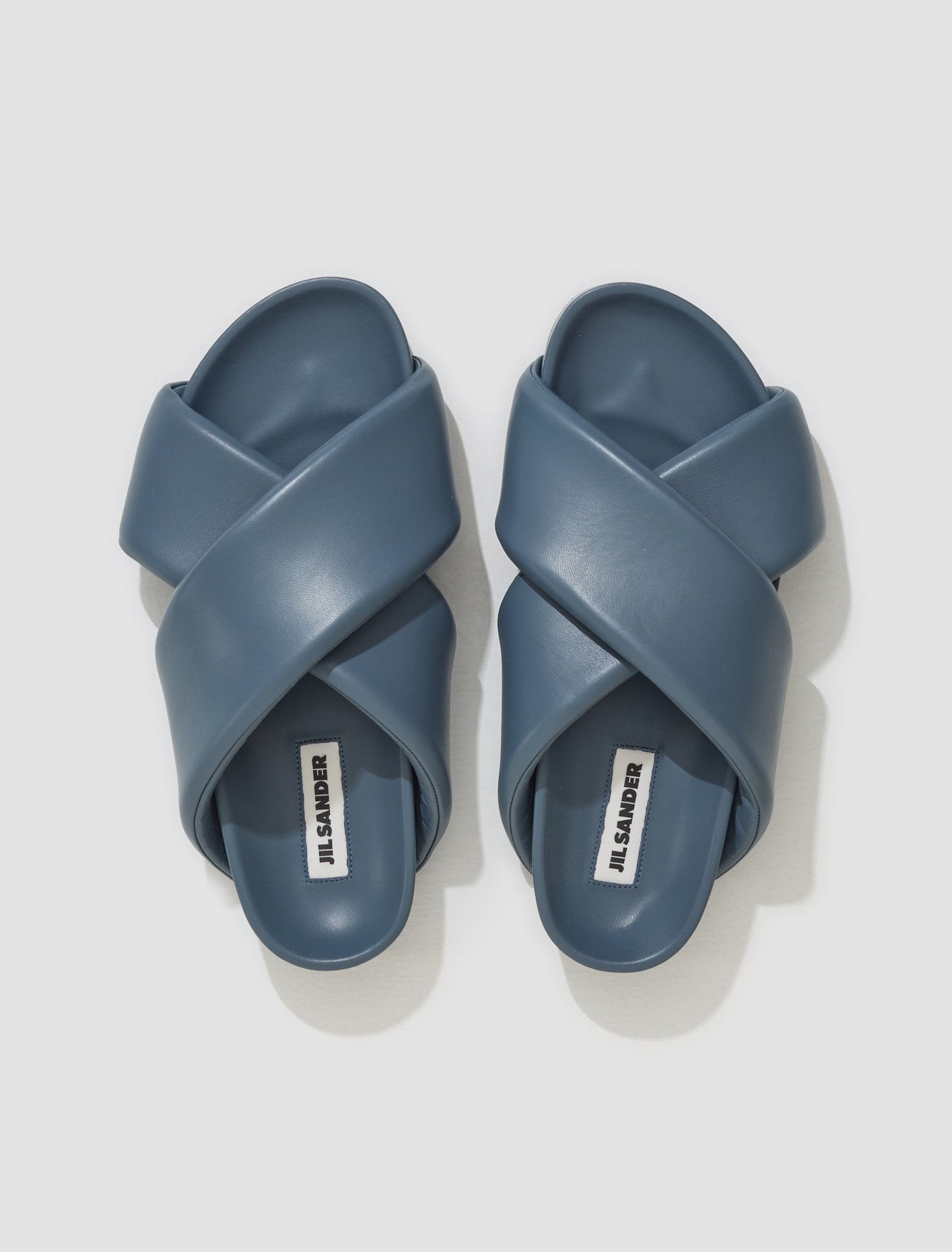 Leather Sandals in Cadet Grey