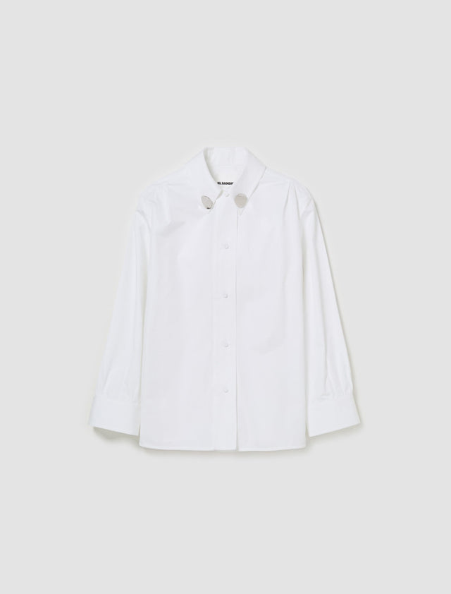 Shirt with Clip Details in Optic White