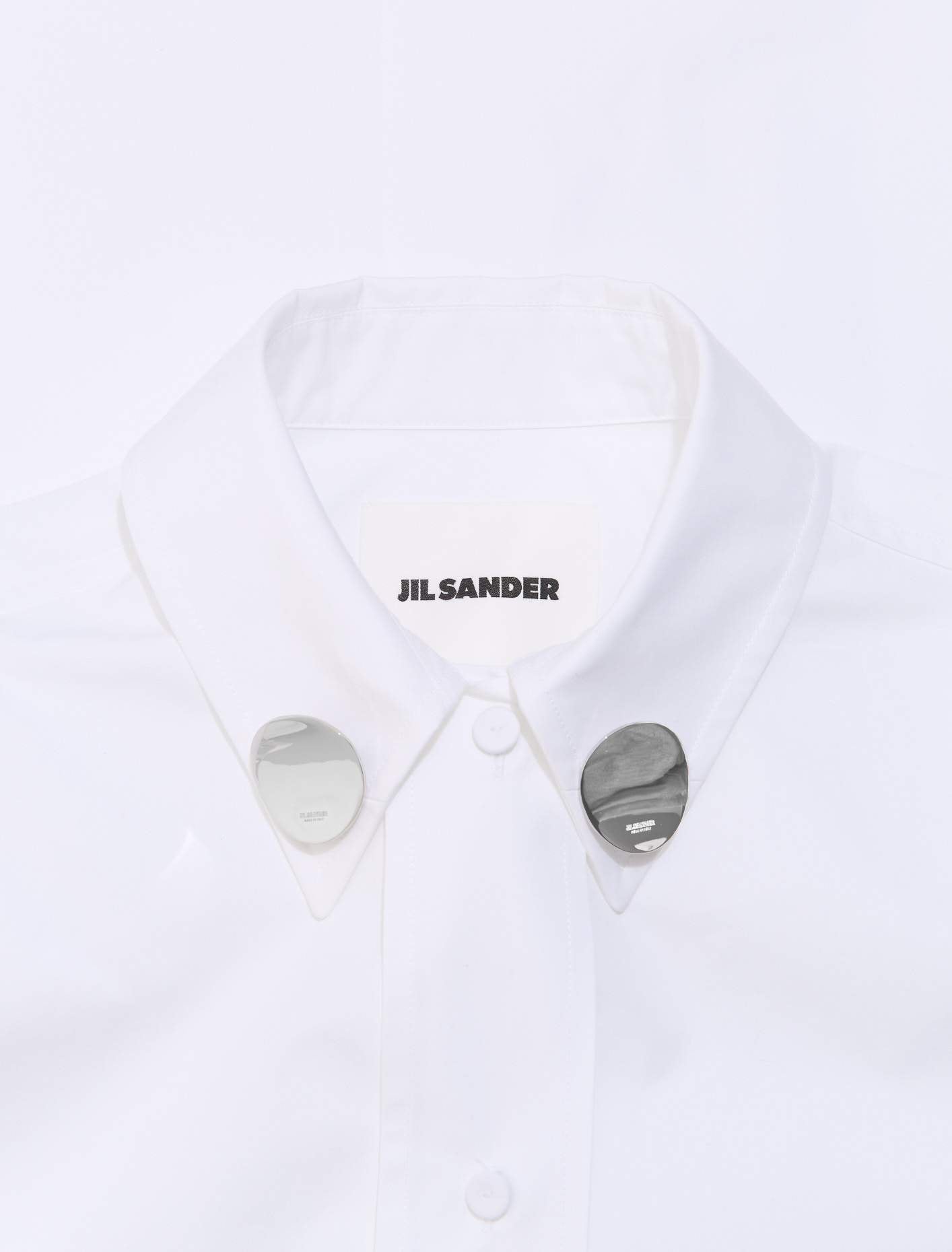 Shirt with Clip Details in Optic White