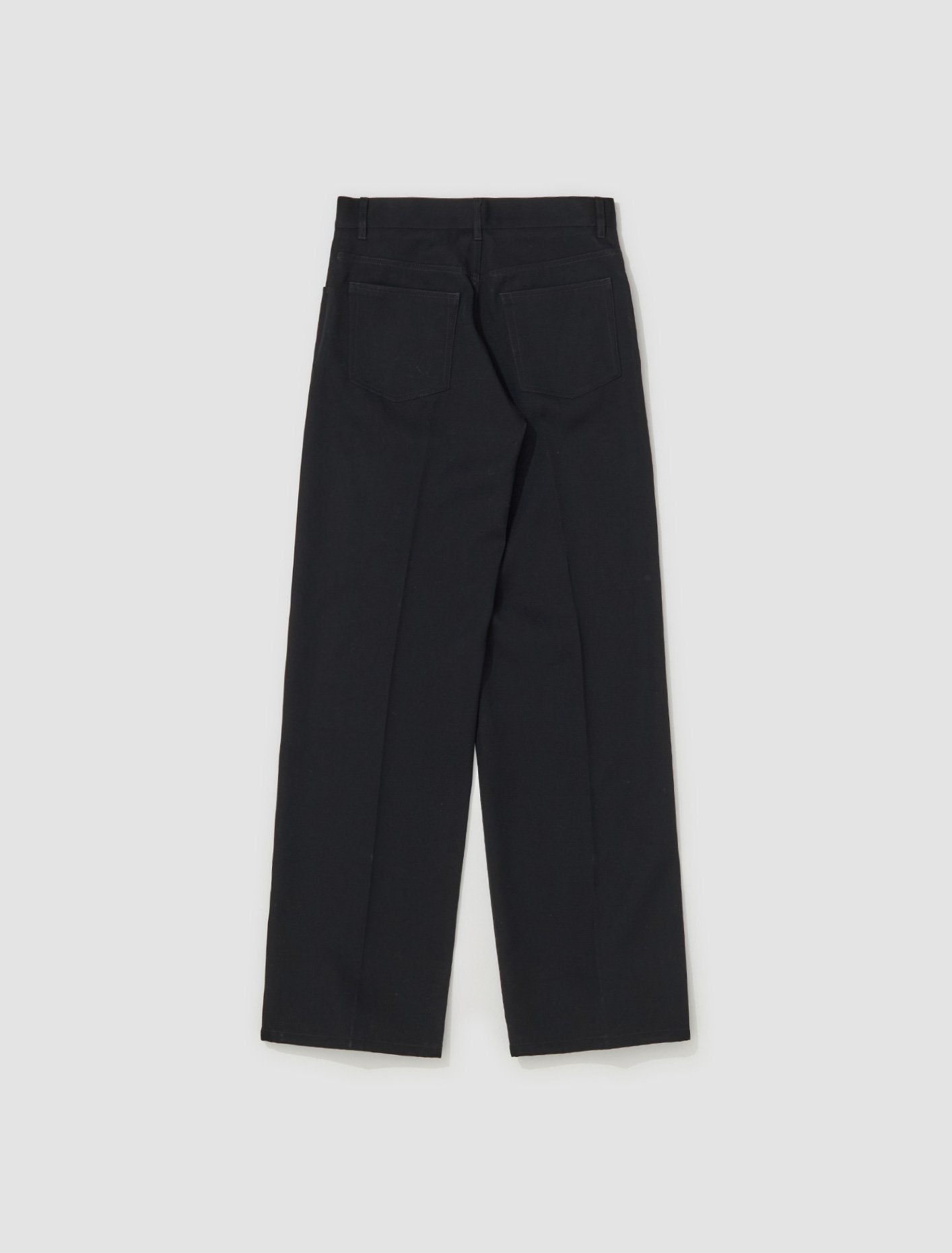 Casual Style Wool Trousers in Black