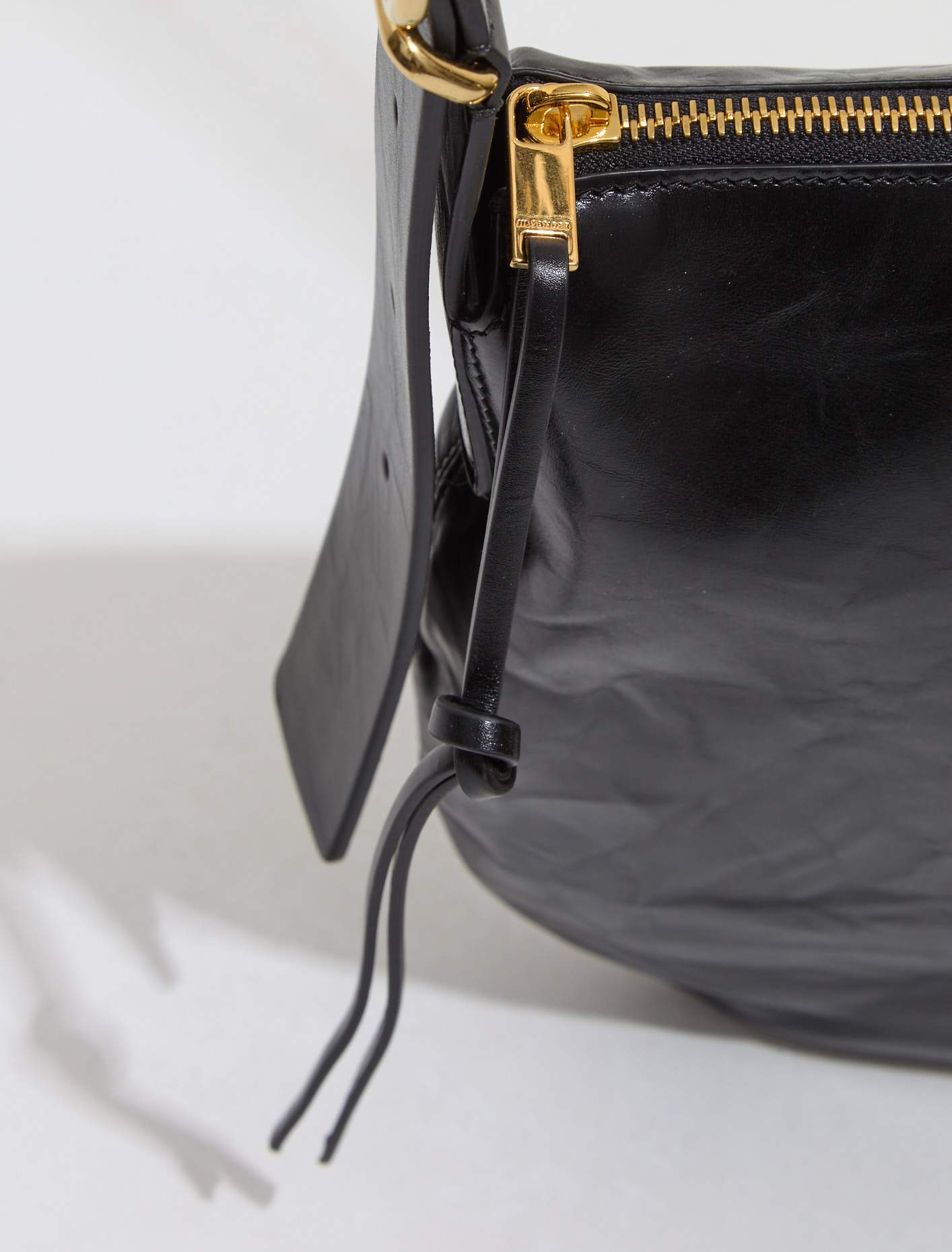 Small Moon Shoulder Bag in Black