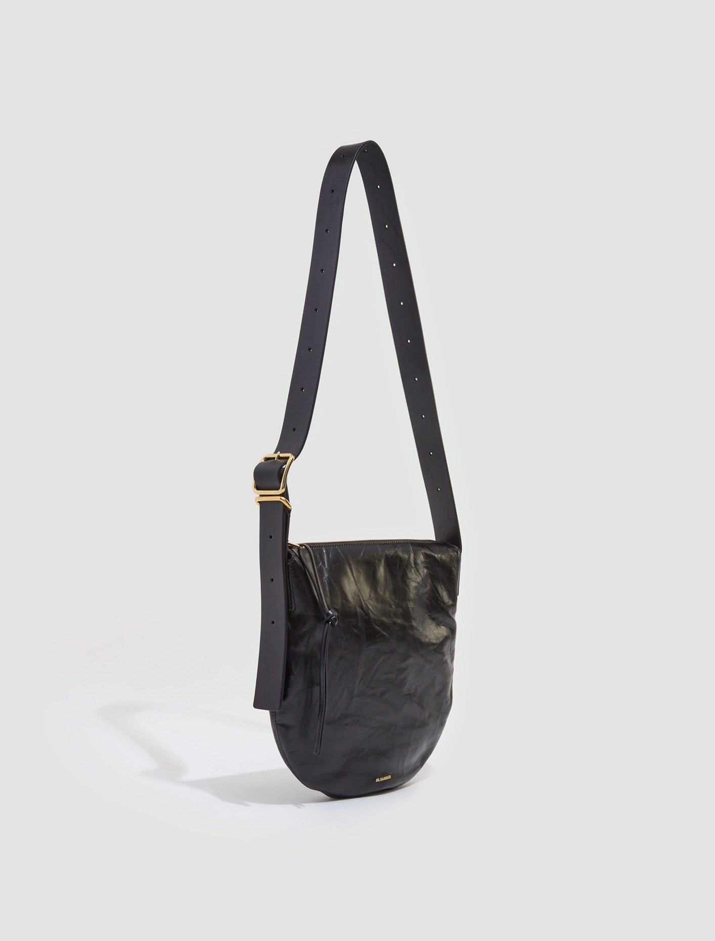 Small Moon Shoulder Bag in Black