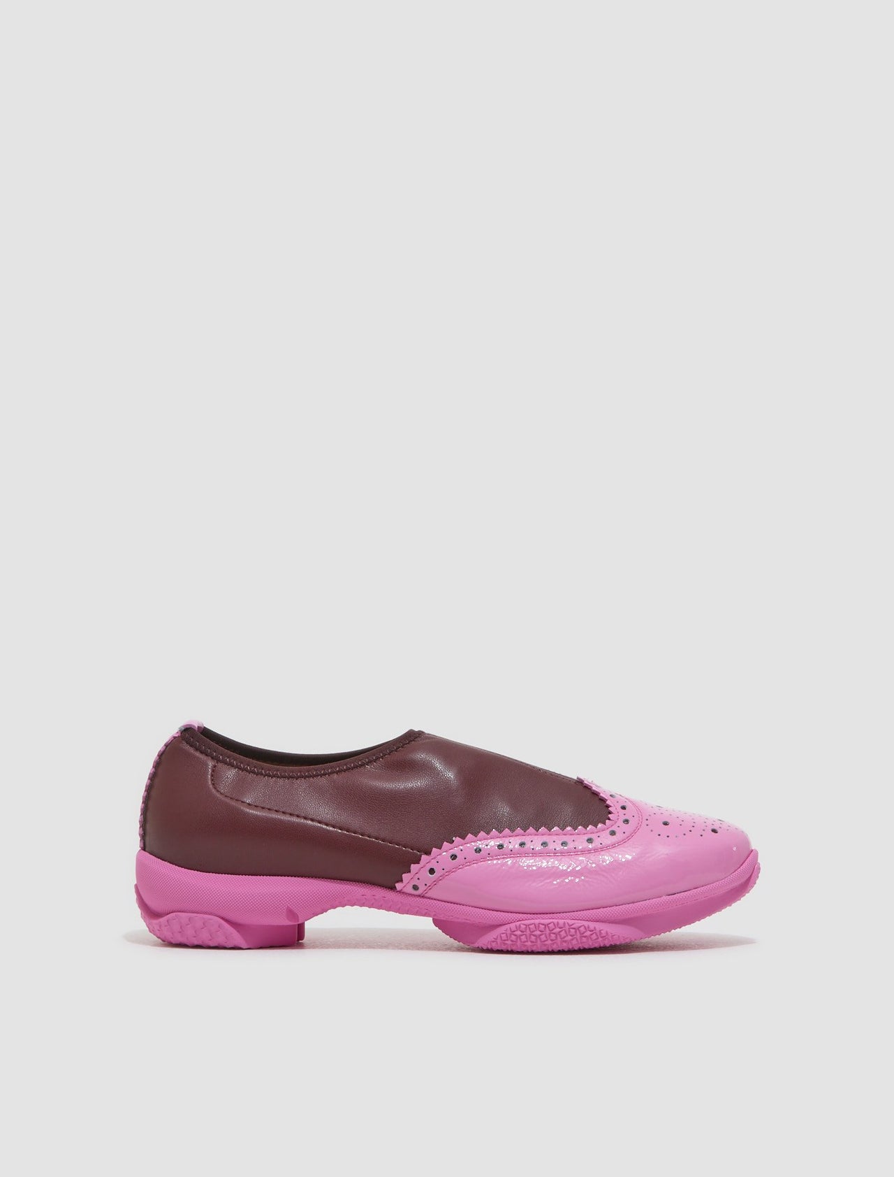 Sonia Slip On Brogue in Burgundy