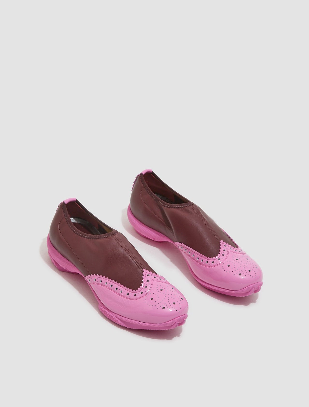 Sonia Slip On Brogue in Burgundy