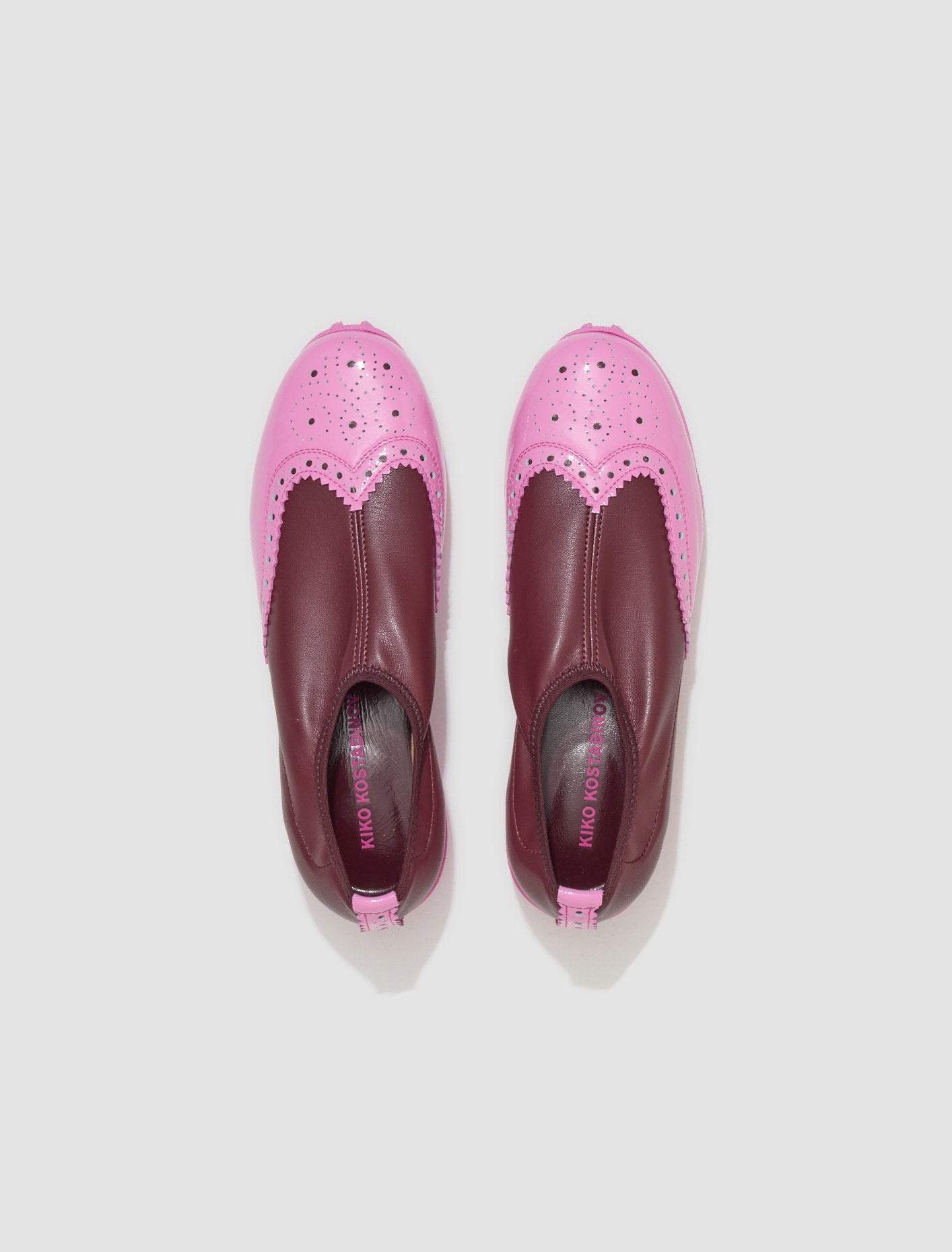 Sonia Slip On Brogue in Burgundy