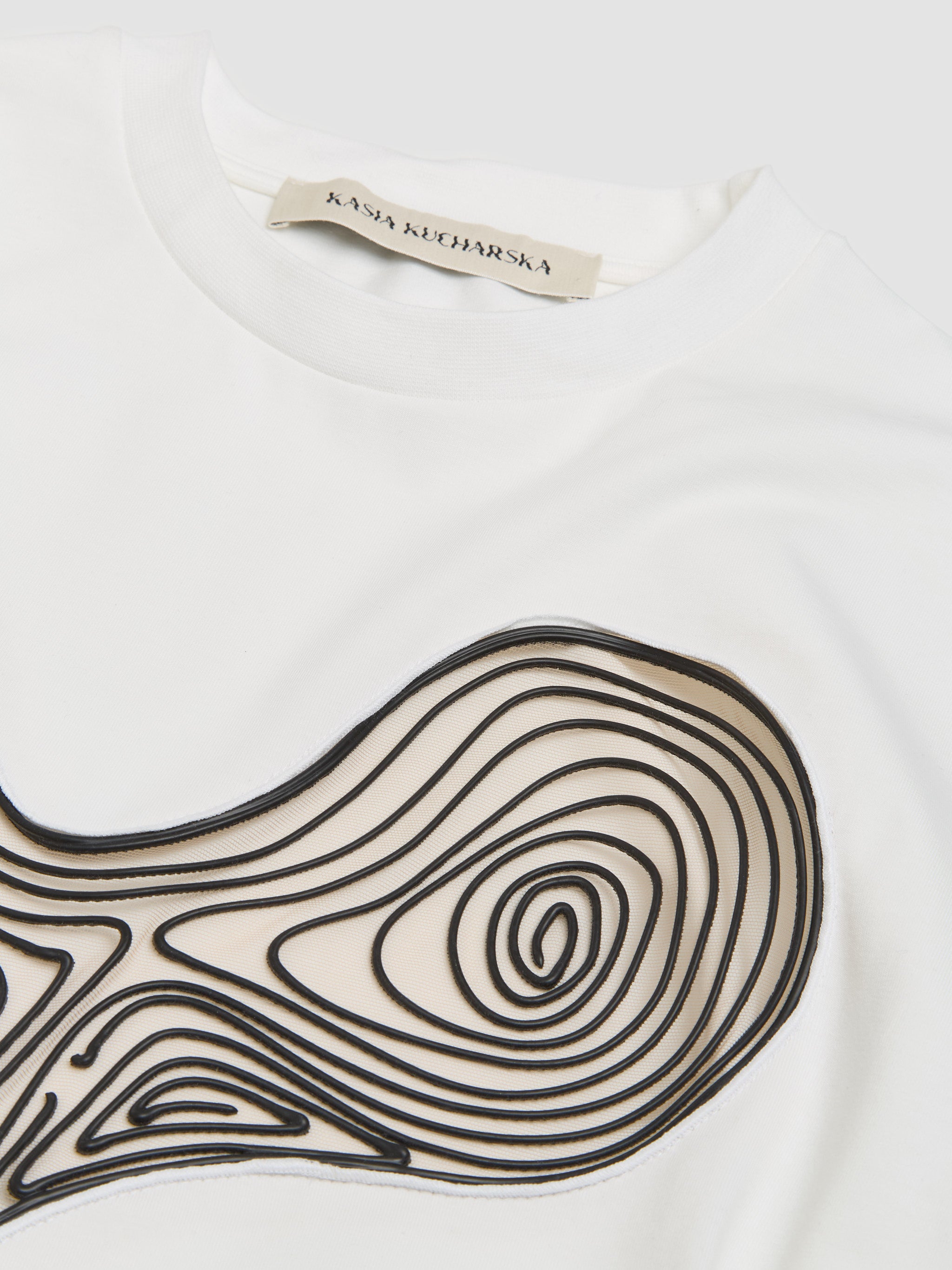 Small Topography Heart T-Shirt in White