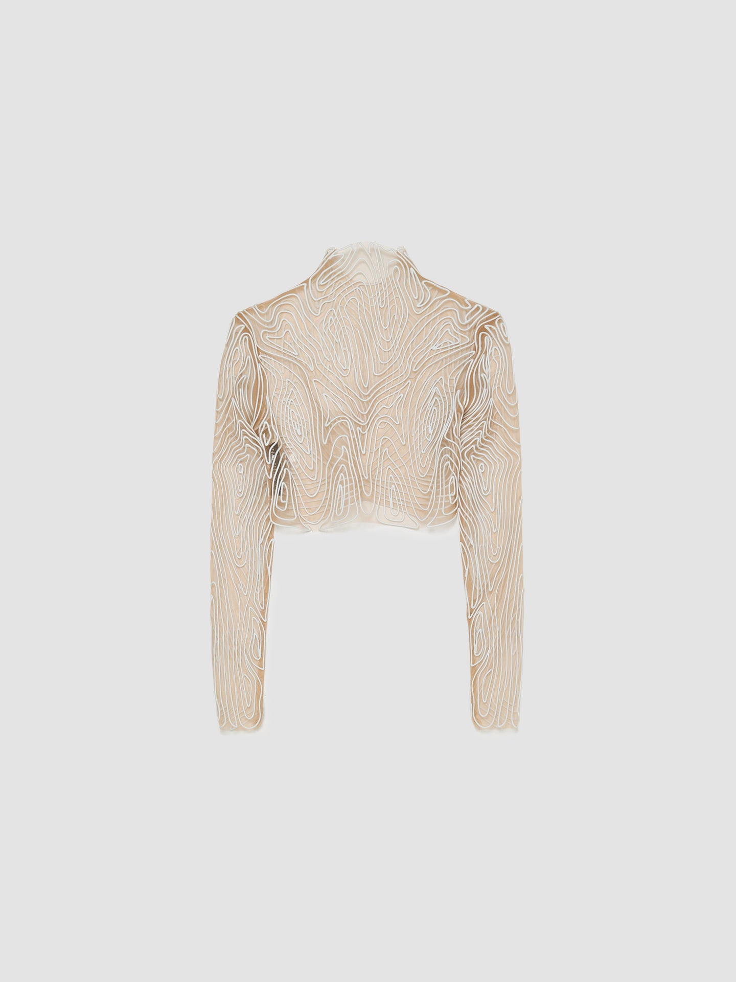 Topography Crop Top in White & Beige