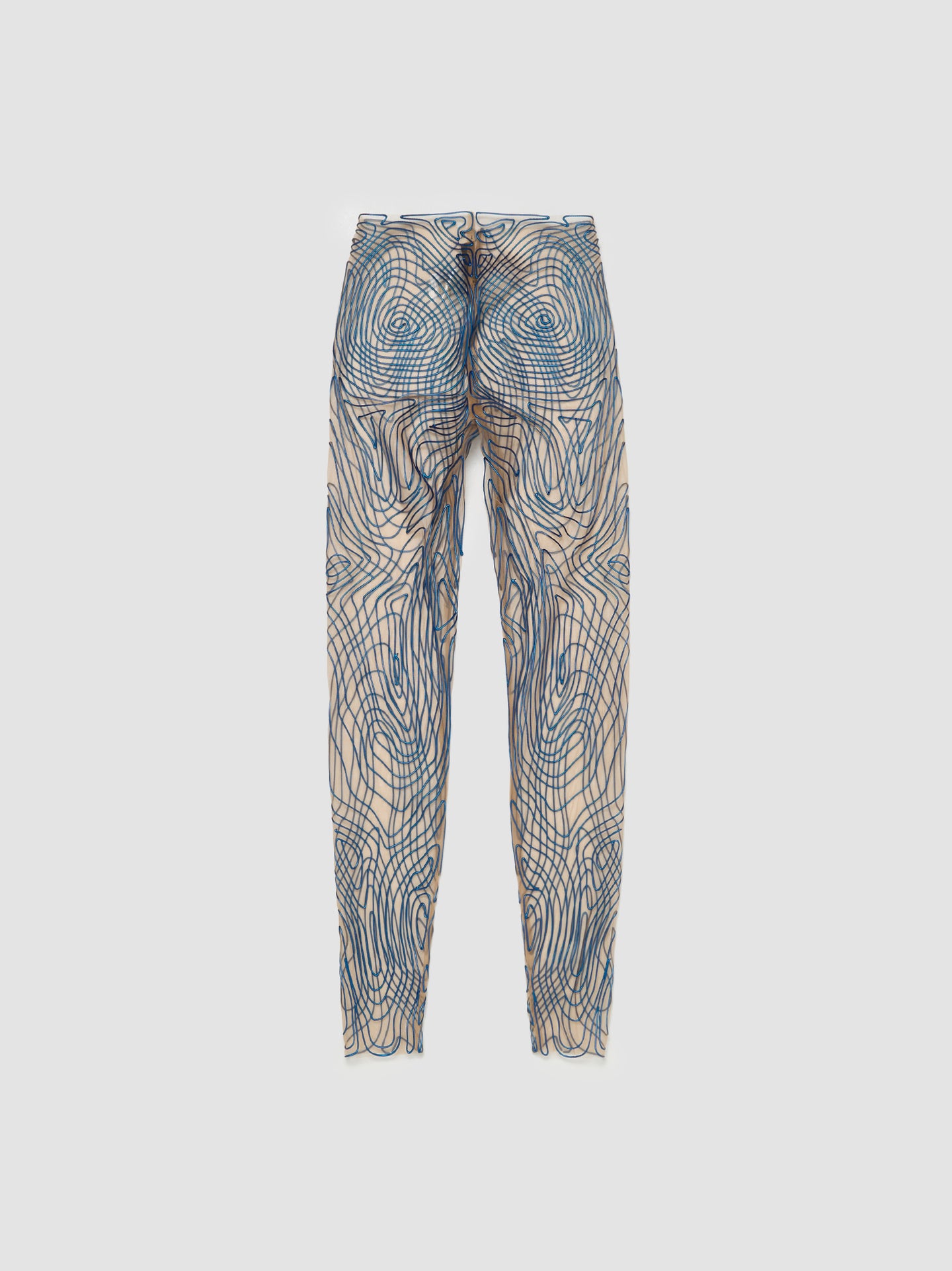 Topography Leggings in Metallic Blue & Beige