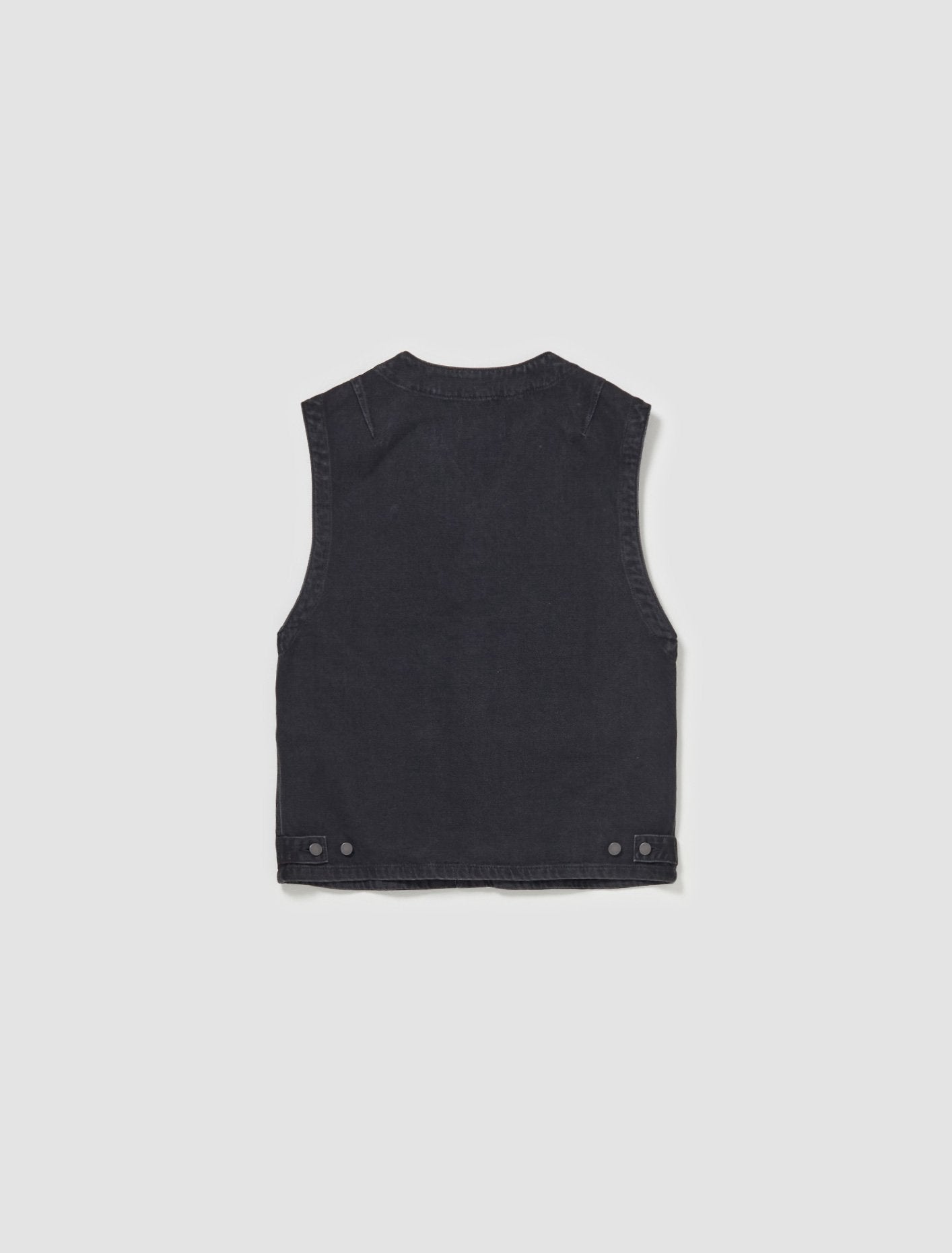 4 Pocket Gilet in Bleached Black