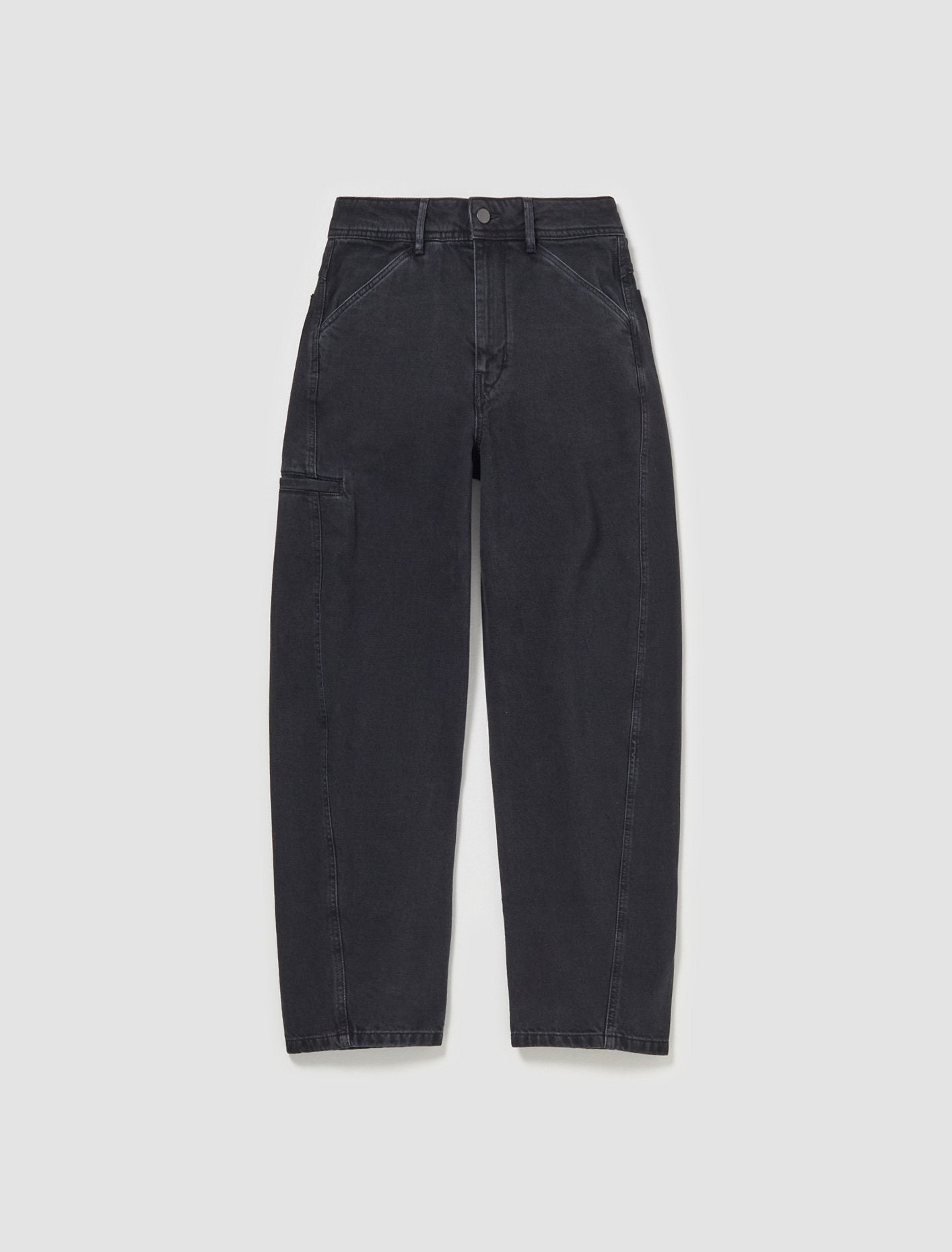 Twisted Workwear Pants in Bleached Black