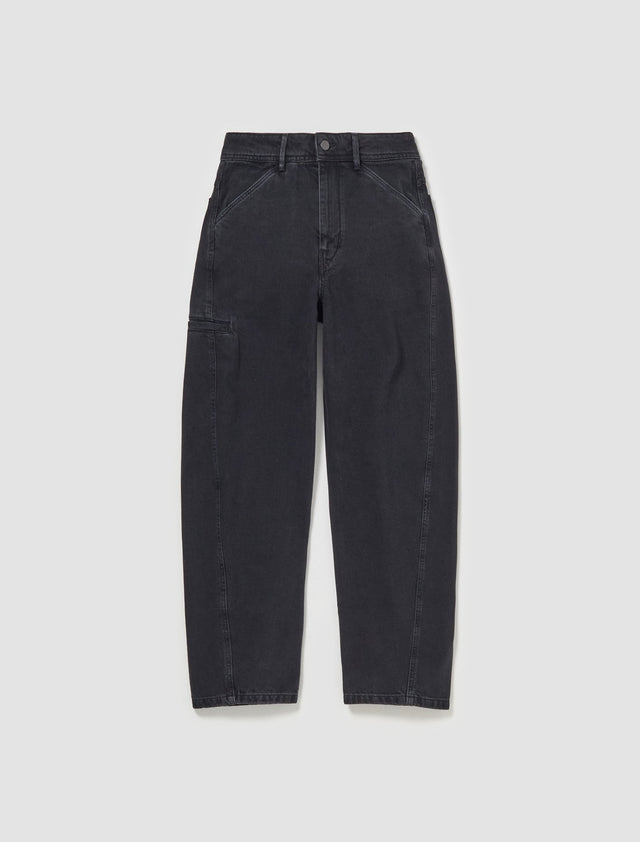 Twisted Workwear Pants in Bleached Black
