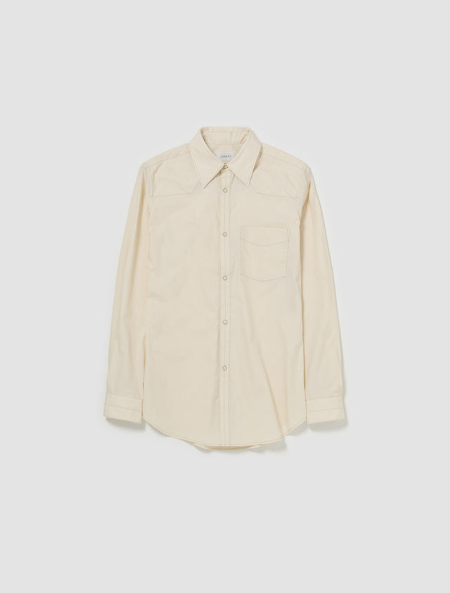 Western Fitted Shirt in Cream