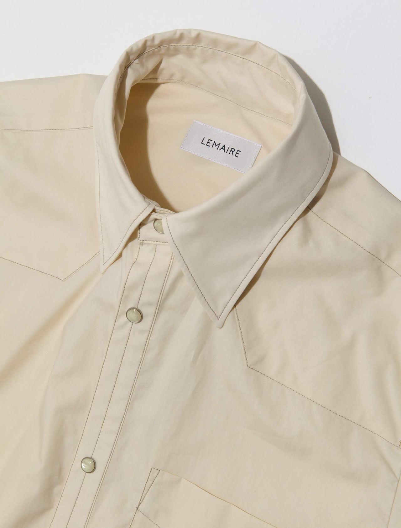 Western Fitted Shirt in Cream