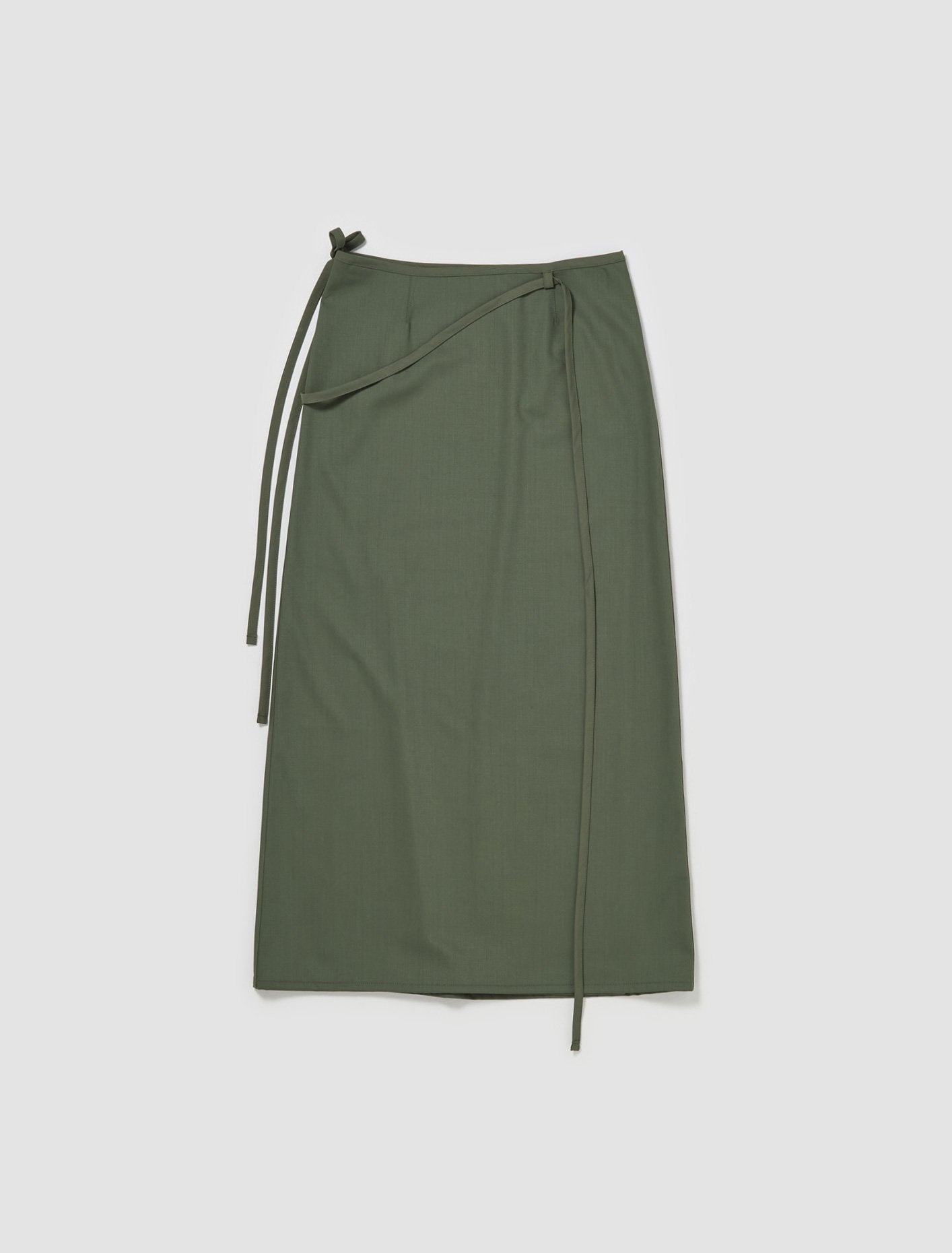 Light Tailored Skirt in Smoky Green