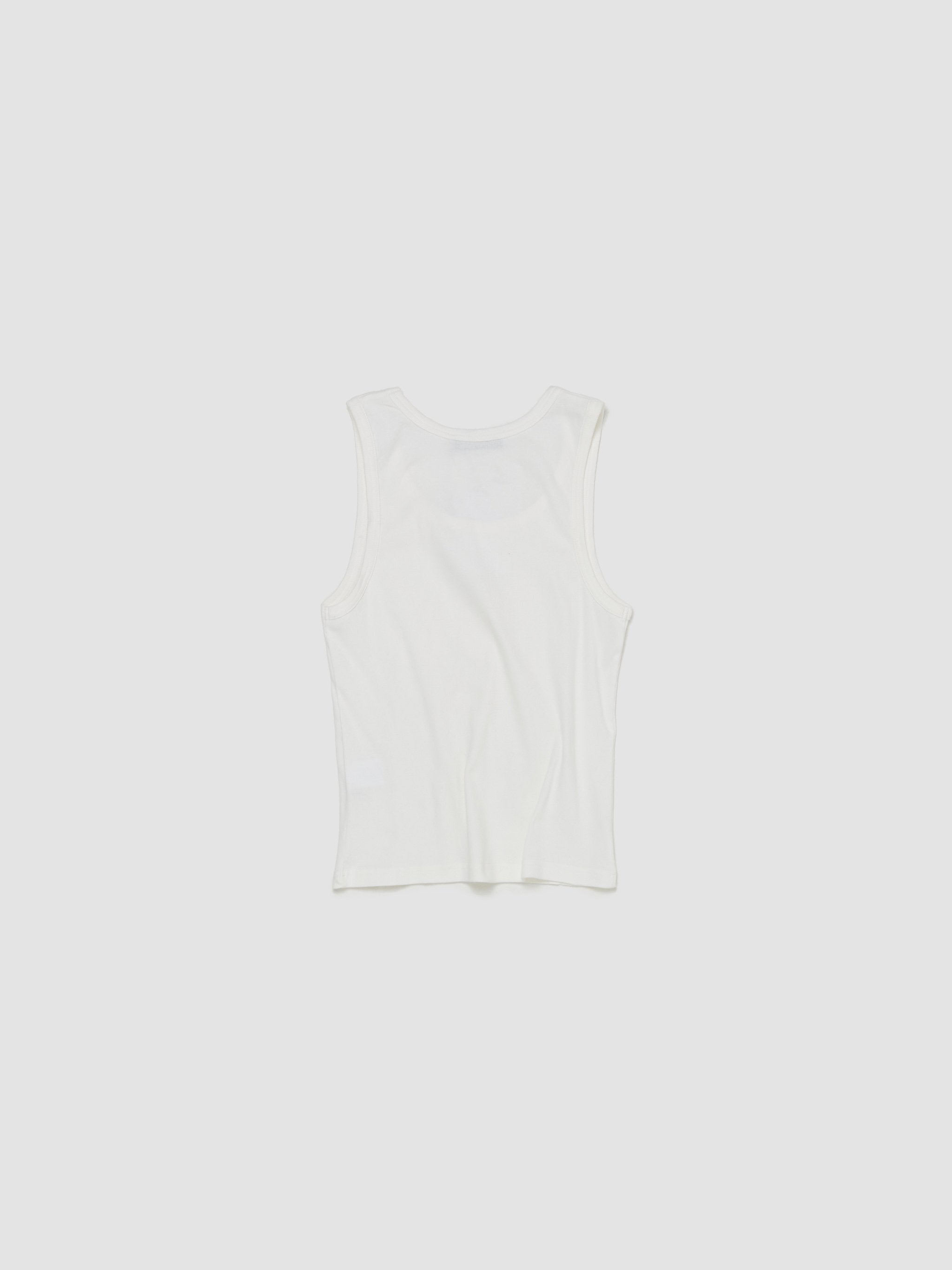 Neo Soft Ribbed Tank Top in White