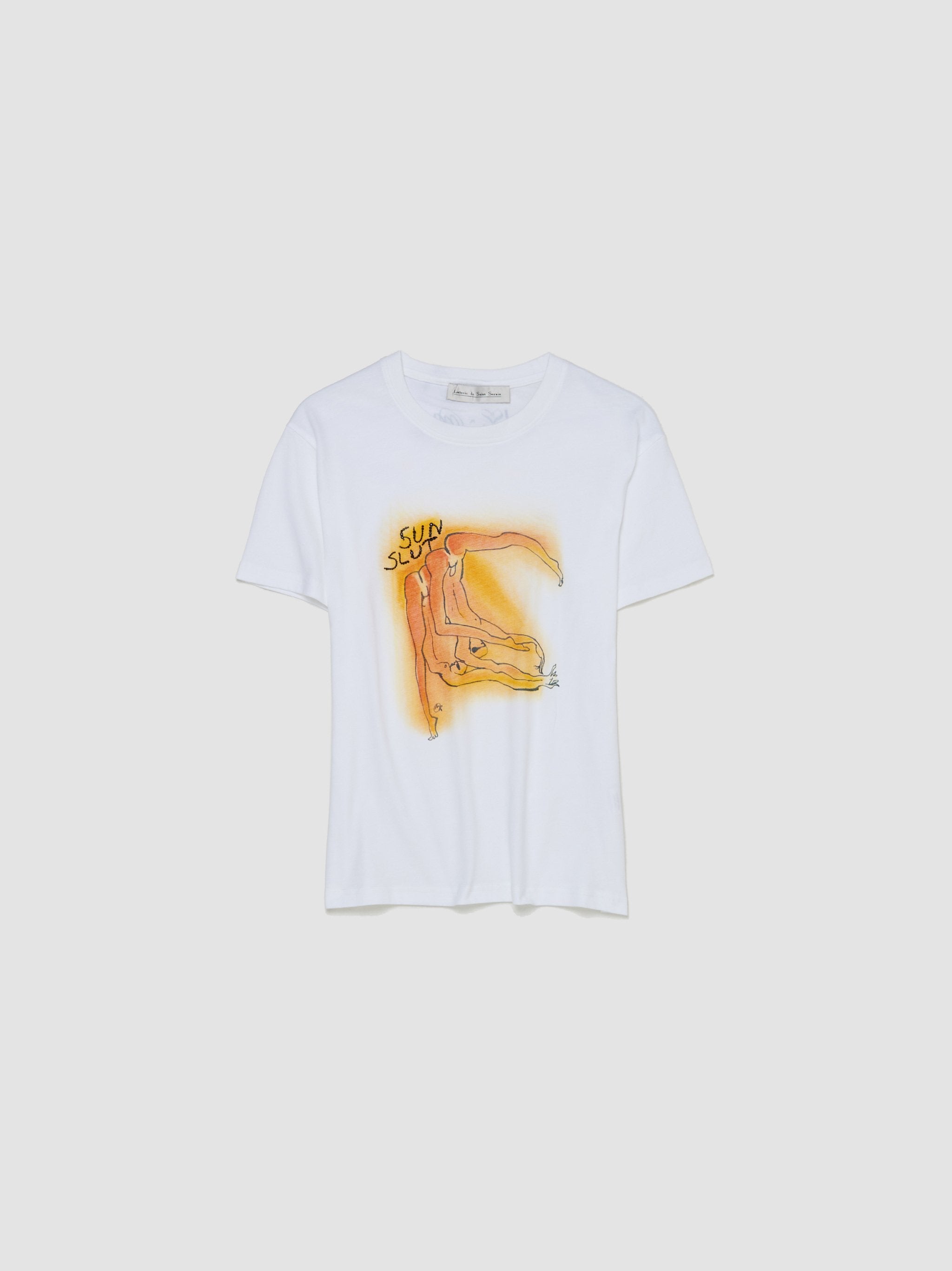 Sunslut Print T-Shirt in White