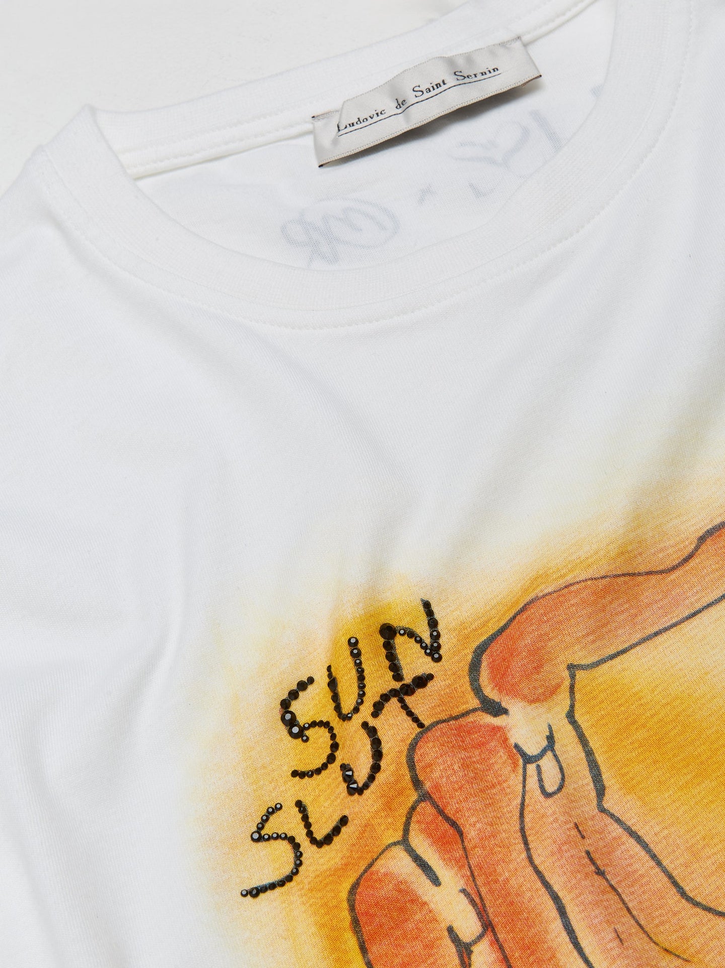 Sunslut Print T-Shirt in White