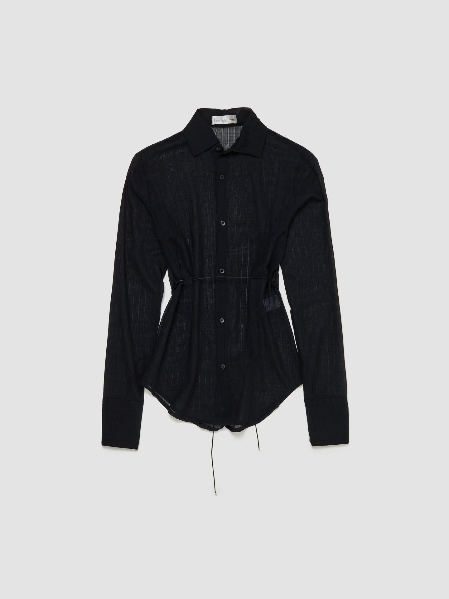 Slim Lacing Shirt in Black