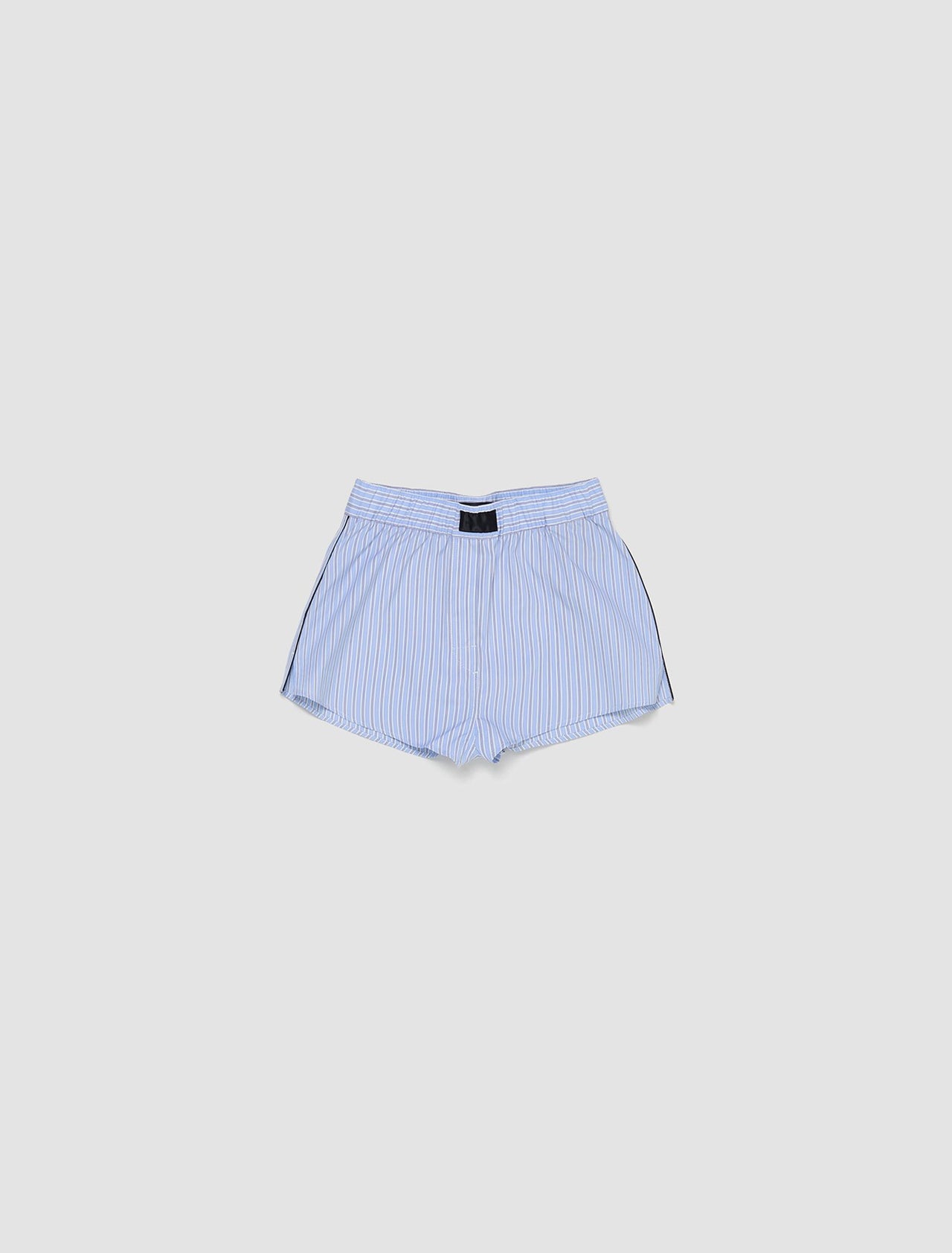 Sugar Boxer Shorts in Fine White Stripe