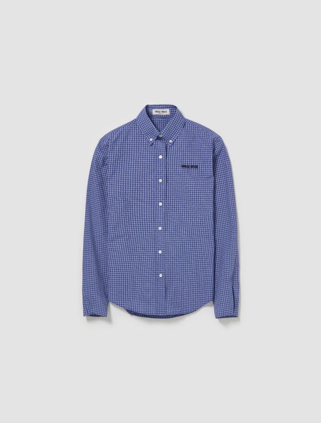 Checked Shirt in Sapphire Blue