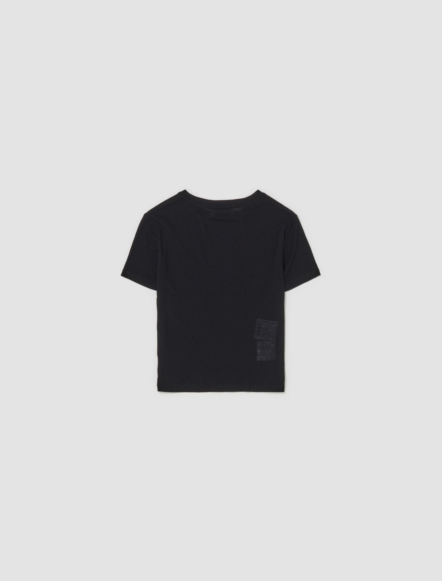 Ribbed Jersey T-Shirt in Black