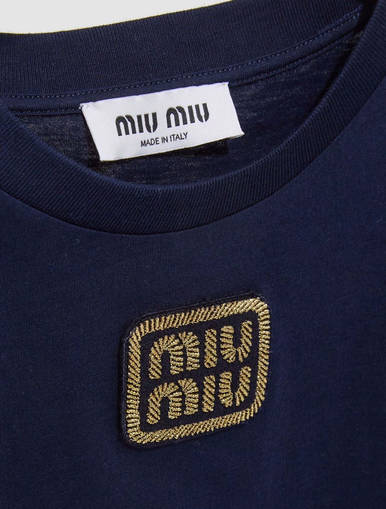 Cotton Logo T-Shirt in Navy