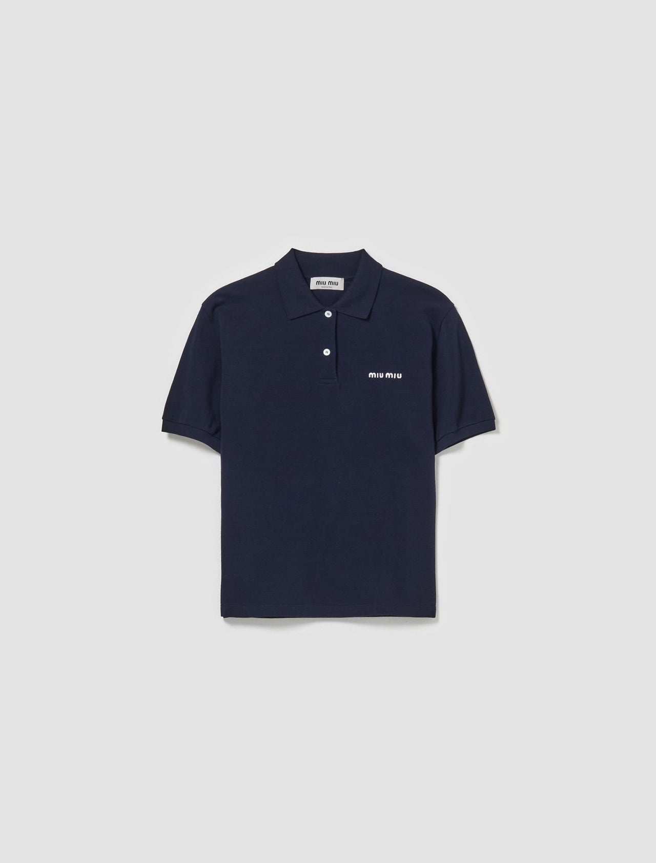 Cotton Piqué Polo Shirt in Navy