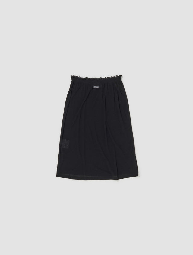 Ribbed Jersey Skirt in Black