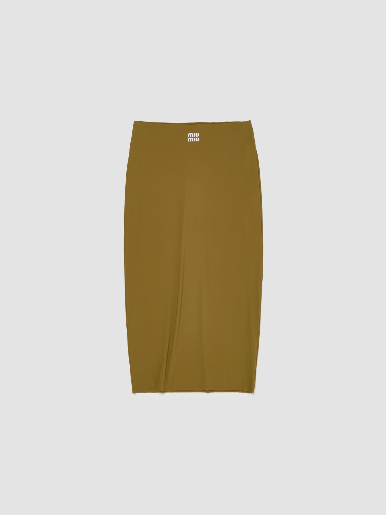 Stretch Jersey Skirt in Olive