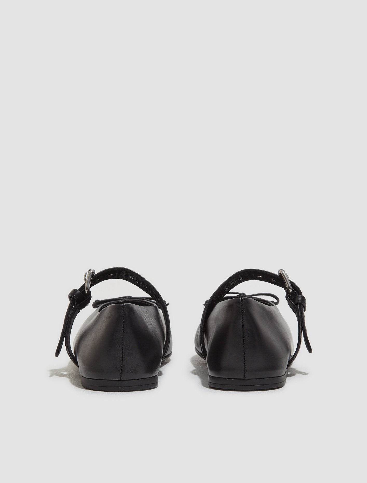 Leather Ballerinas in Black