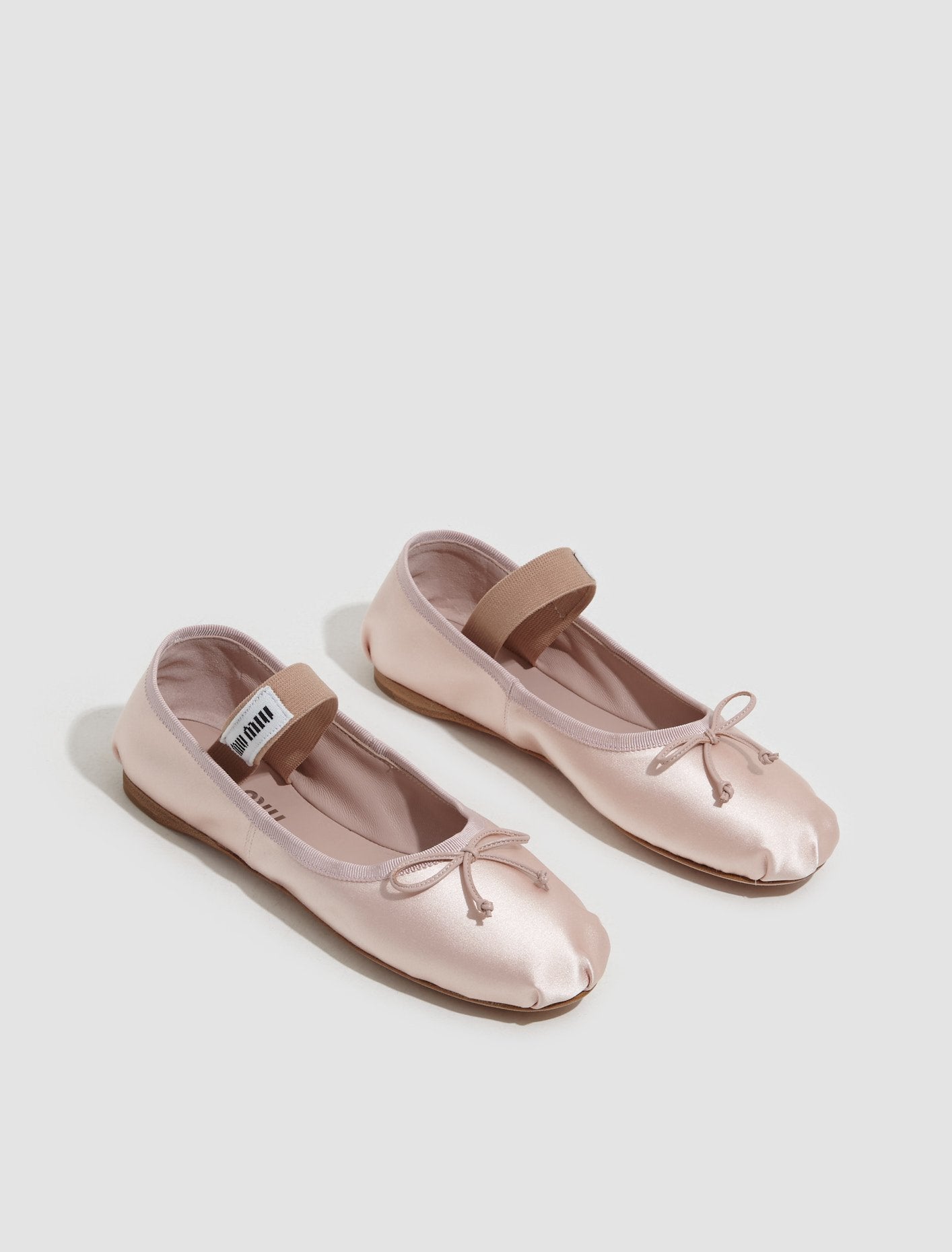 Satin Ballerinas in Orchid Pink