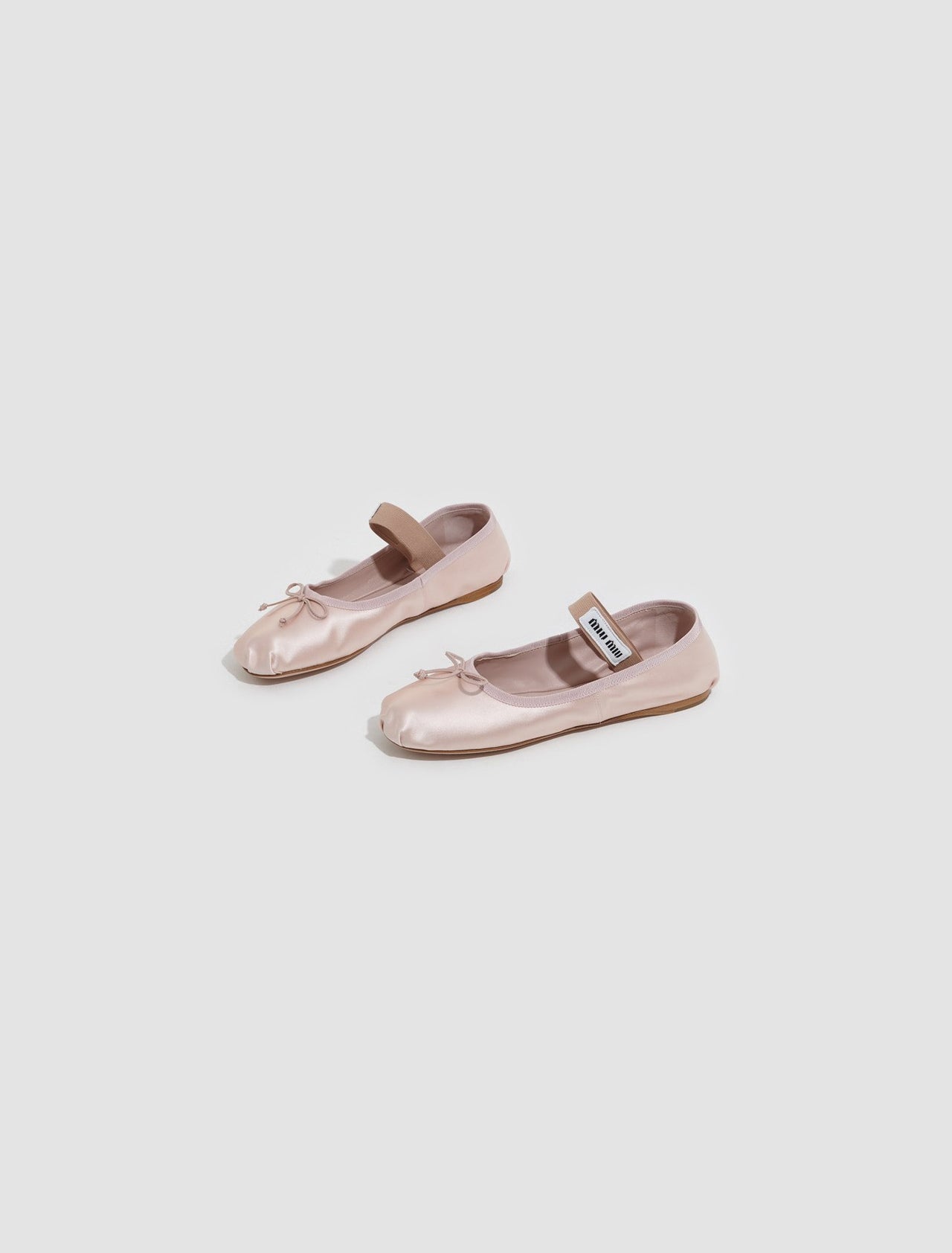 Satin Ballerinas in Orchid Pink