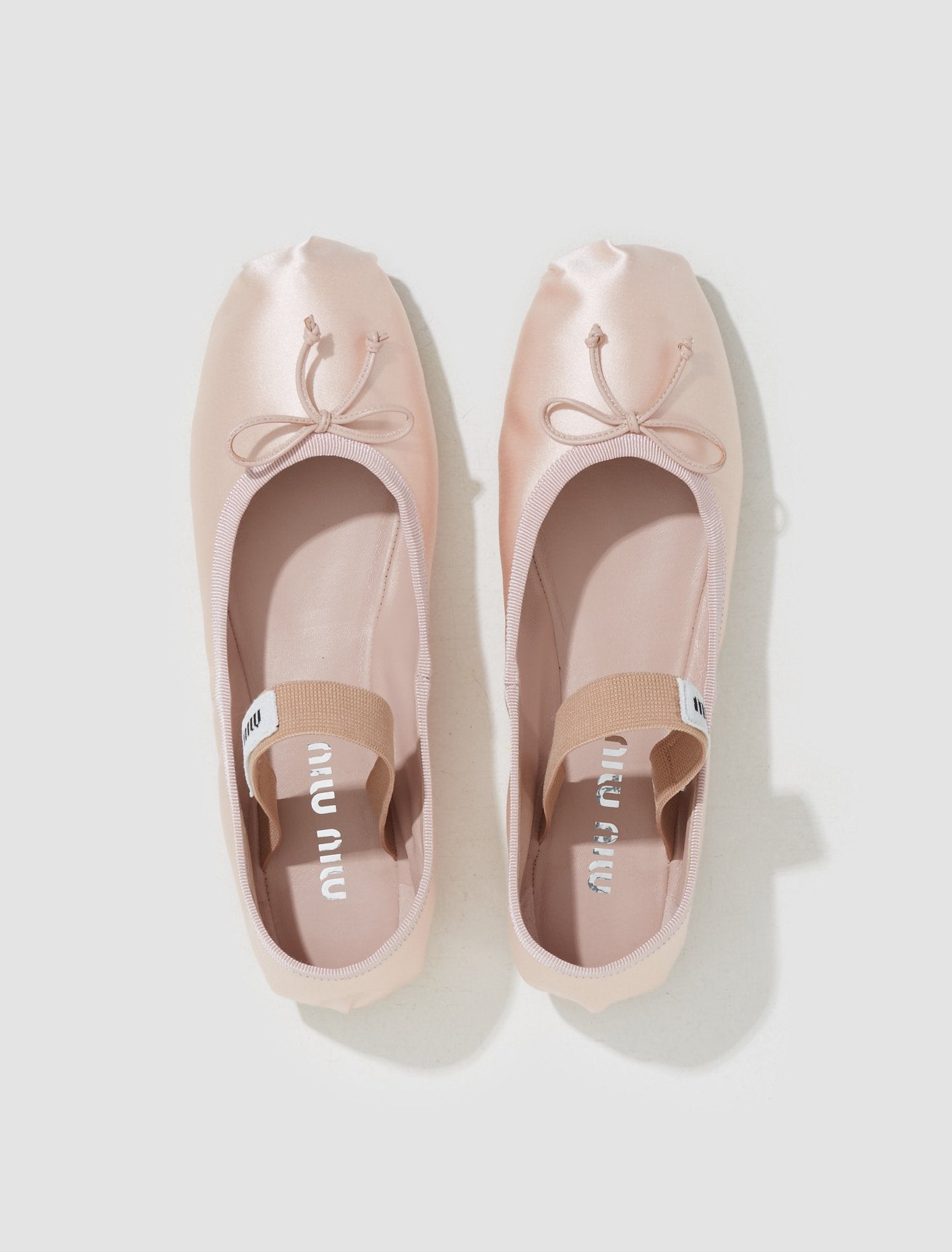 Satin Ballerinas in Orchid Pink