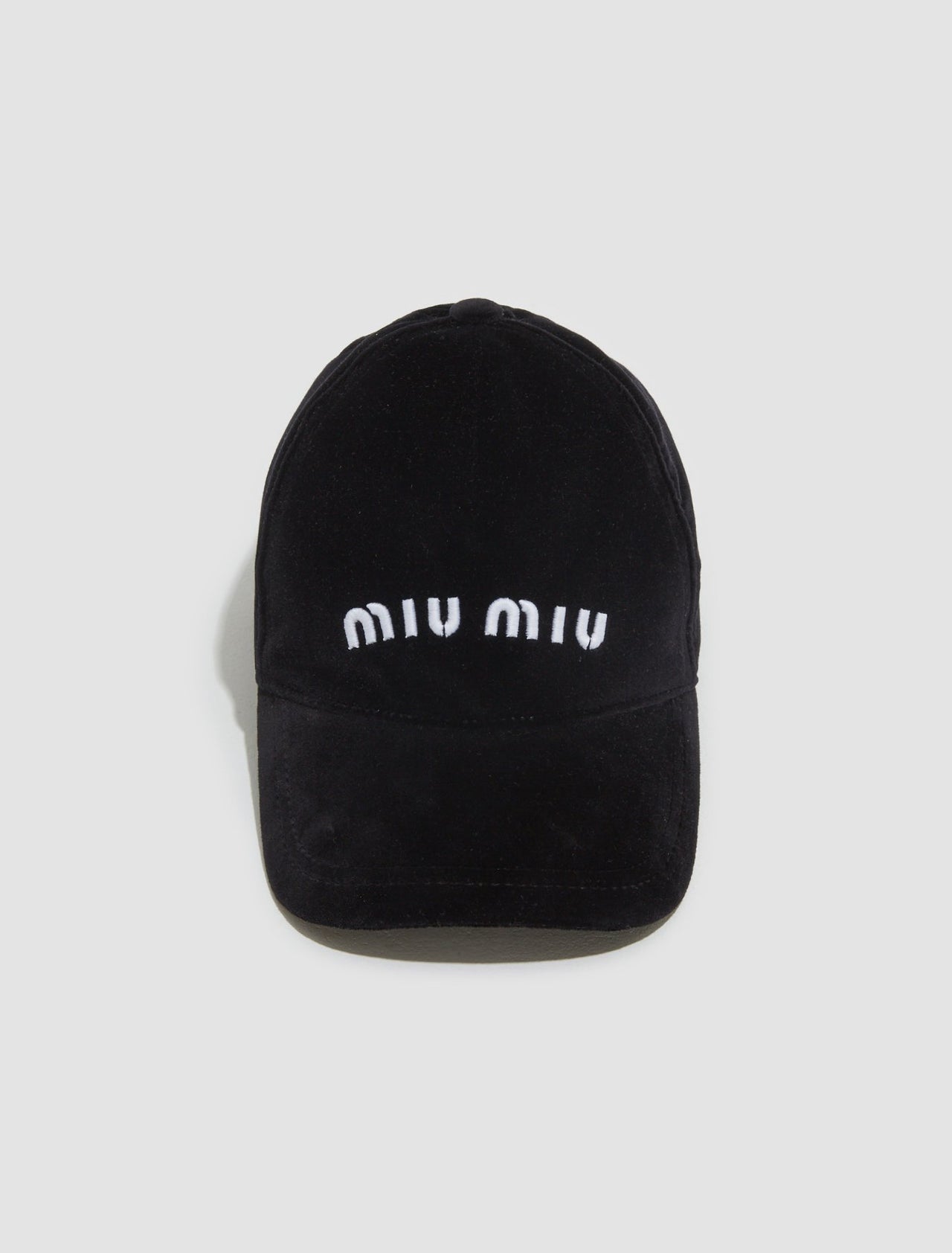 Velvet Baseball Cap in Black