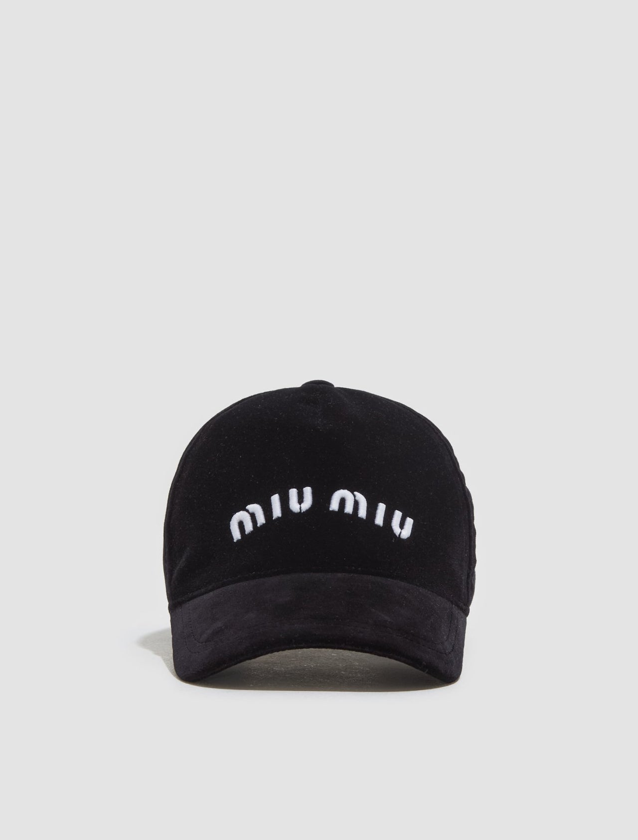 Velvet Baseball Cap in Black