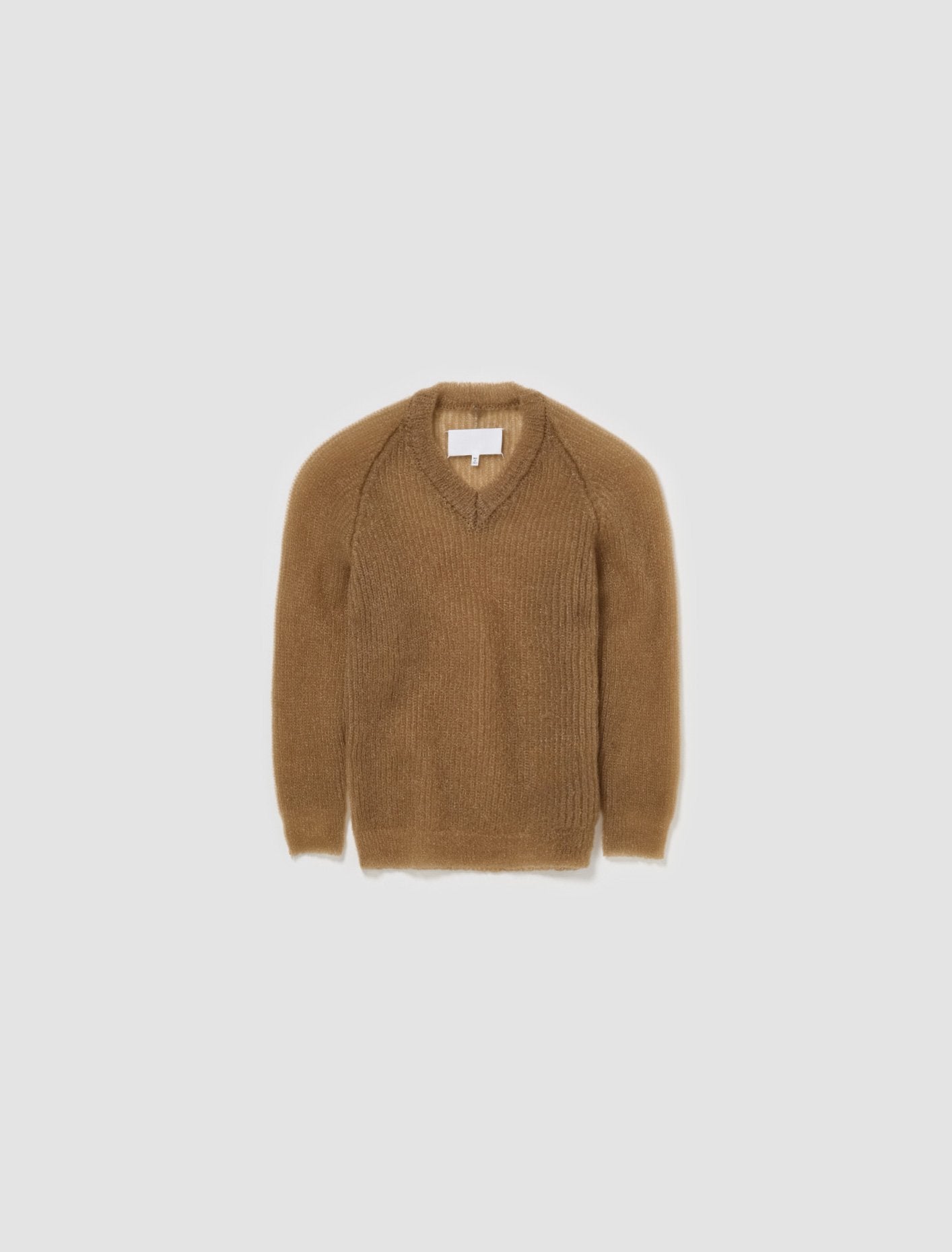 V-Neck Jumper in Light Brown