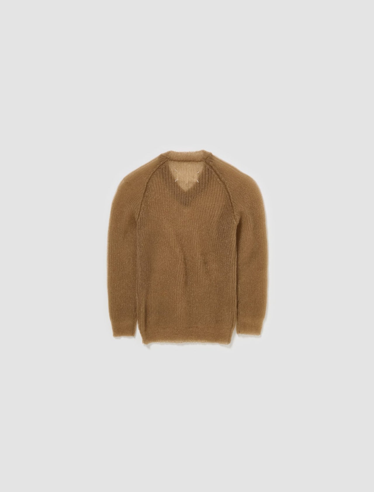 V-Neck Jumper in Light Brown