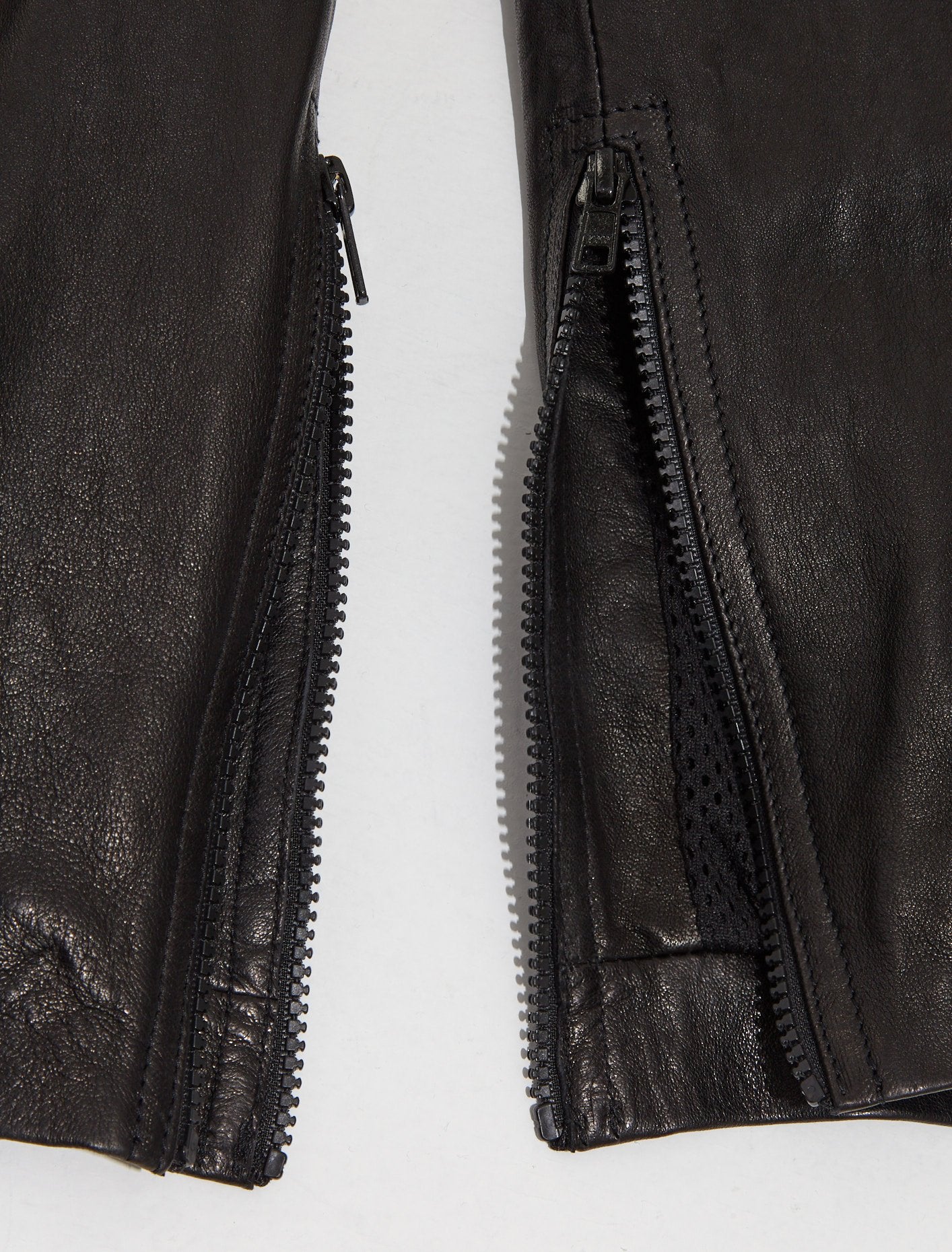 Leather Panelled Trousers in Black