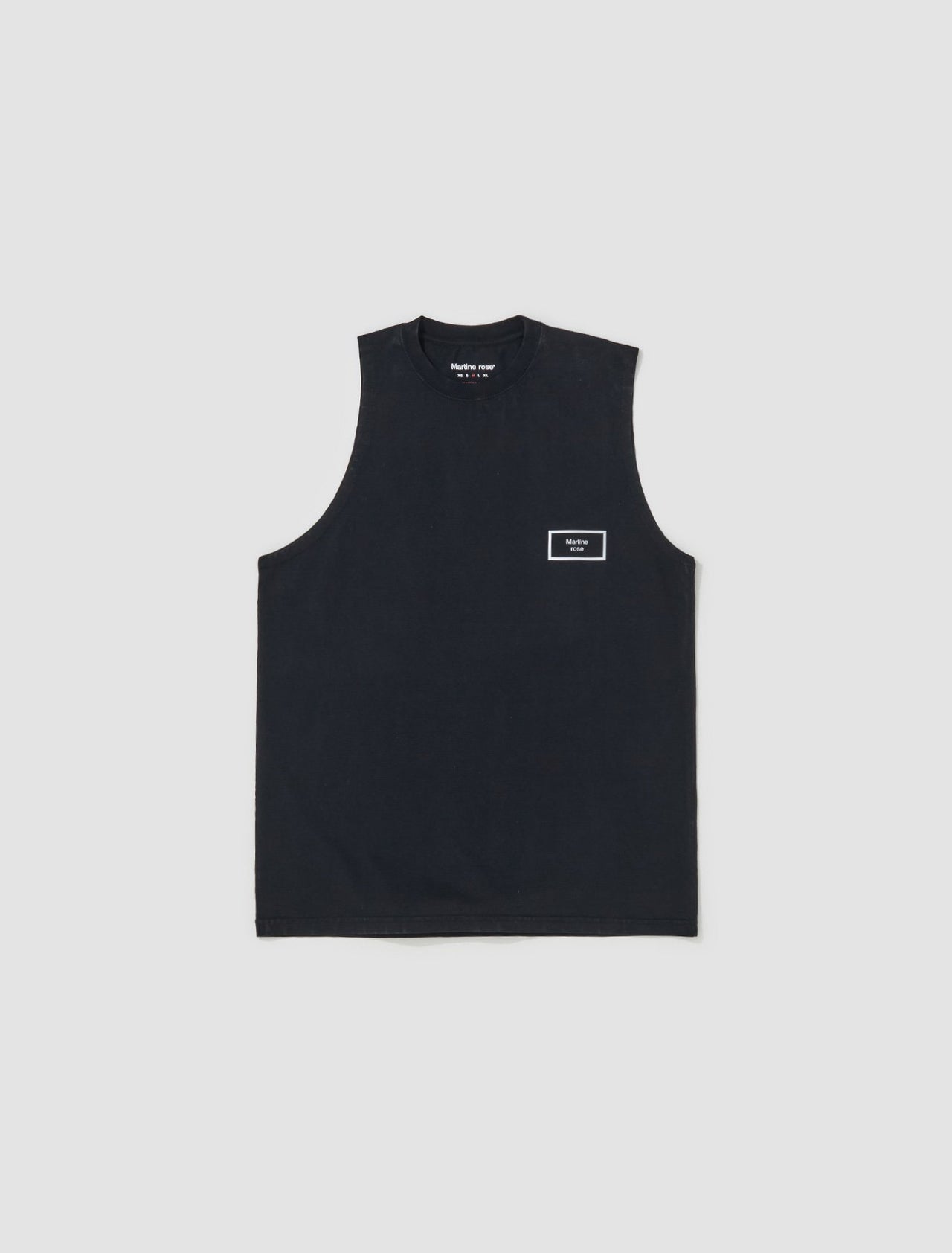 Logo Vest in Black Pigment Dye