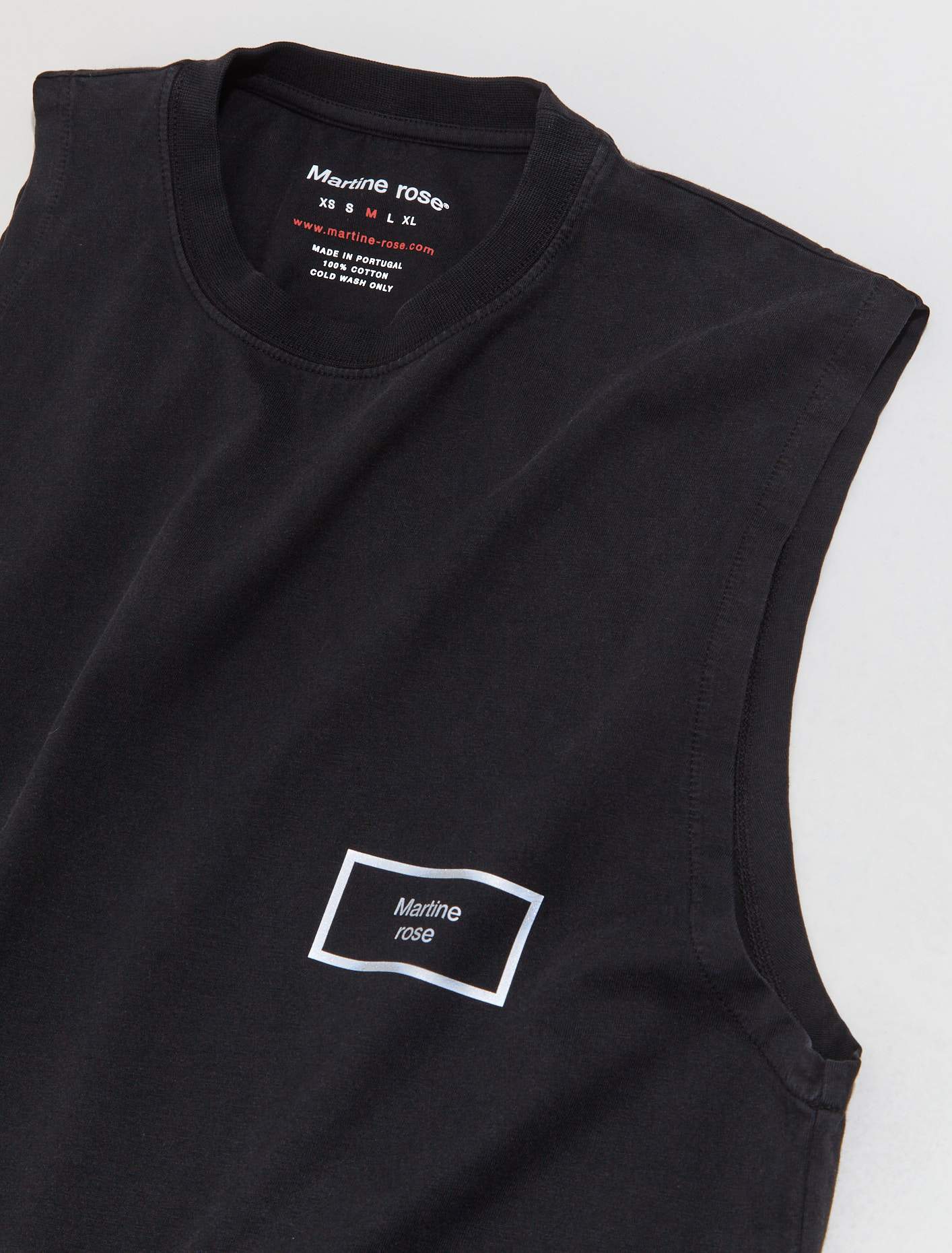 Logo Vest in Black Pigment Dye