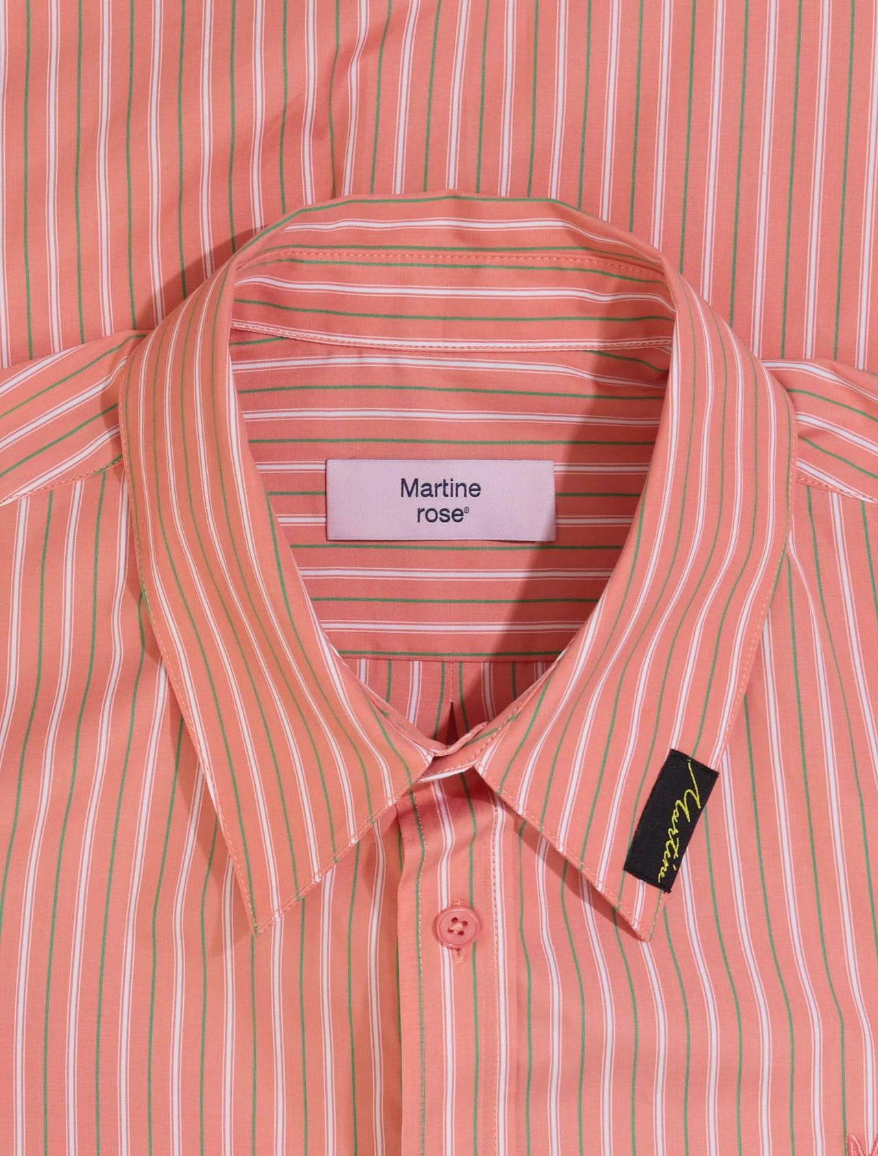 Classic Shirt in Pink & Green Stripe