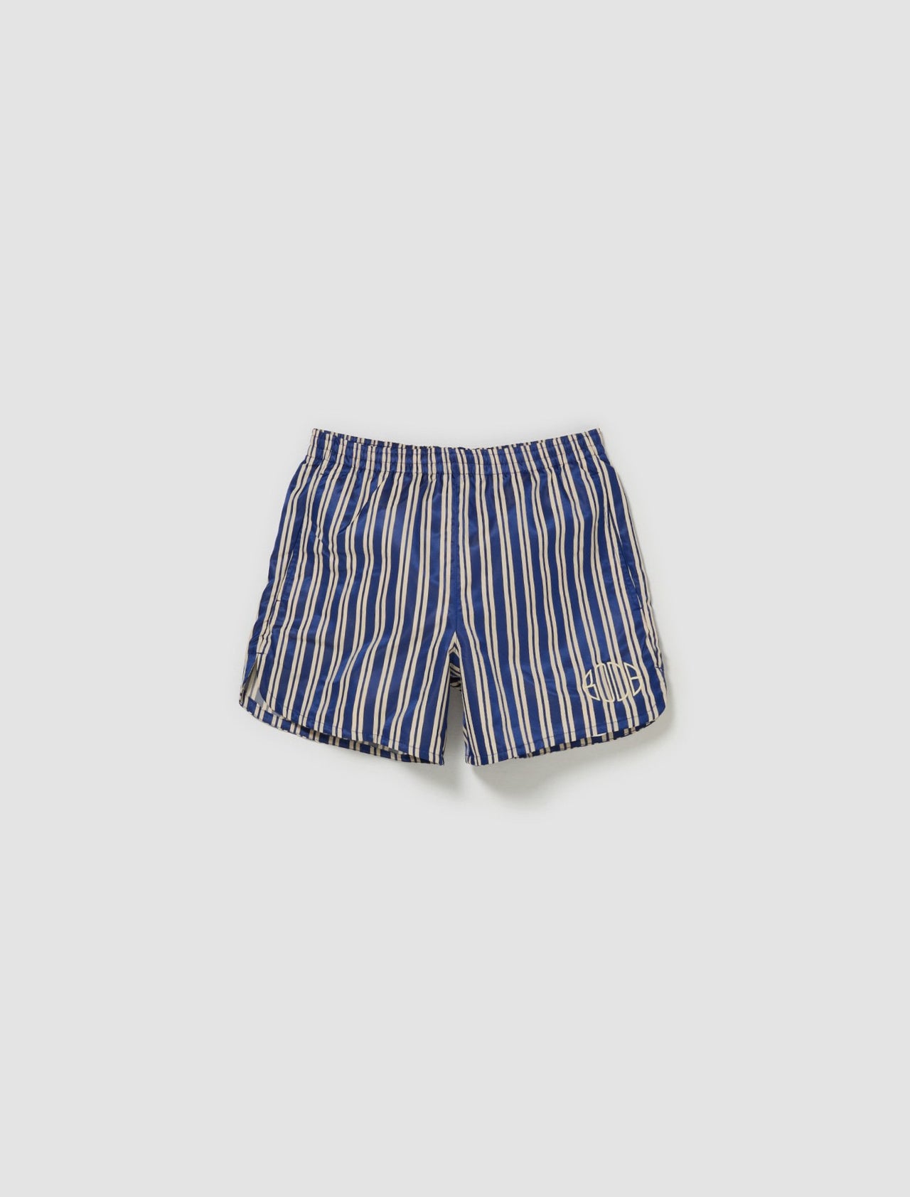 x Bode Scrimmage Shorts in Ecru & Deep Royal