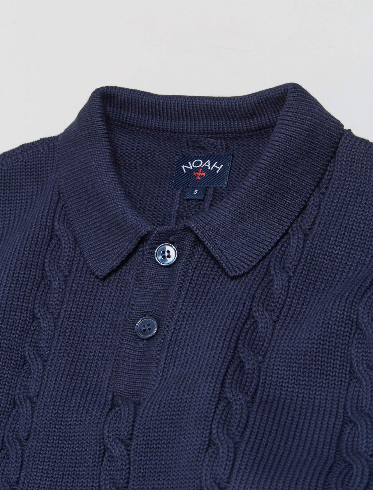 Cotton Cable Sweater Vest in Navy