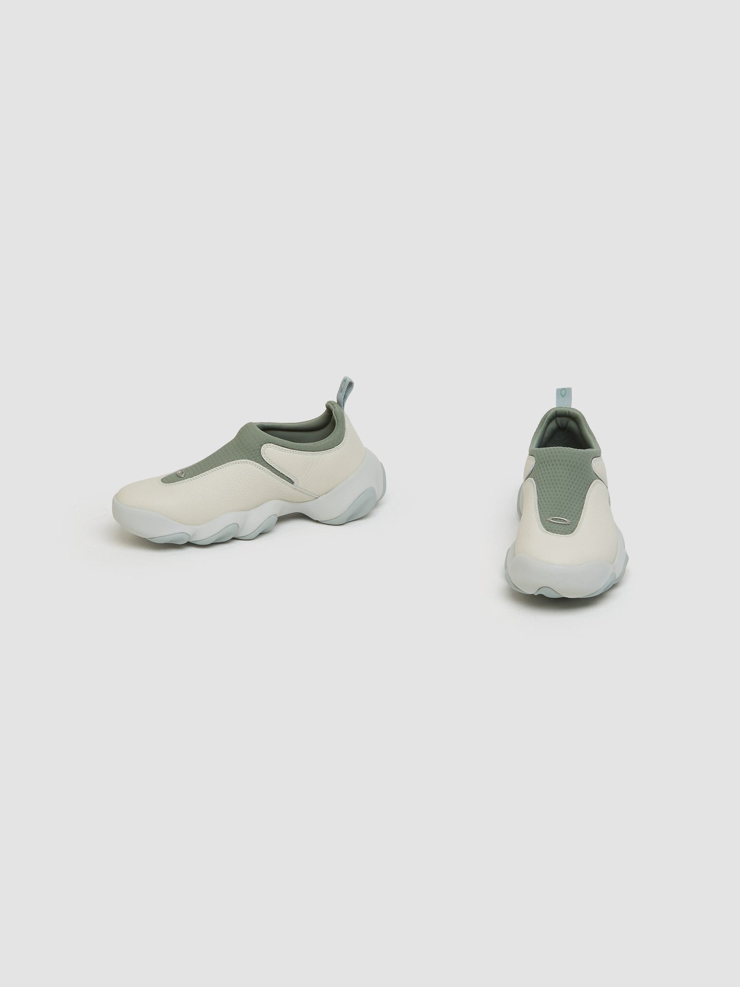 Suede Flesh Sneaker in Lily Pad & White