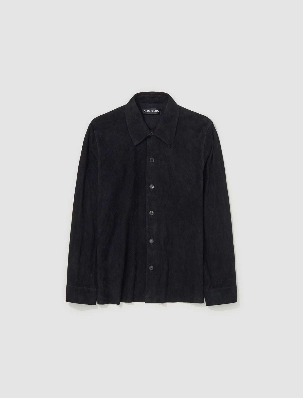 Welding Shirt in Lithe Black Suede