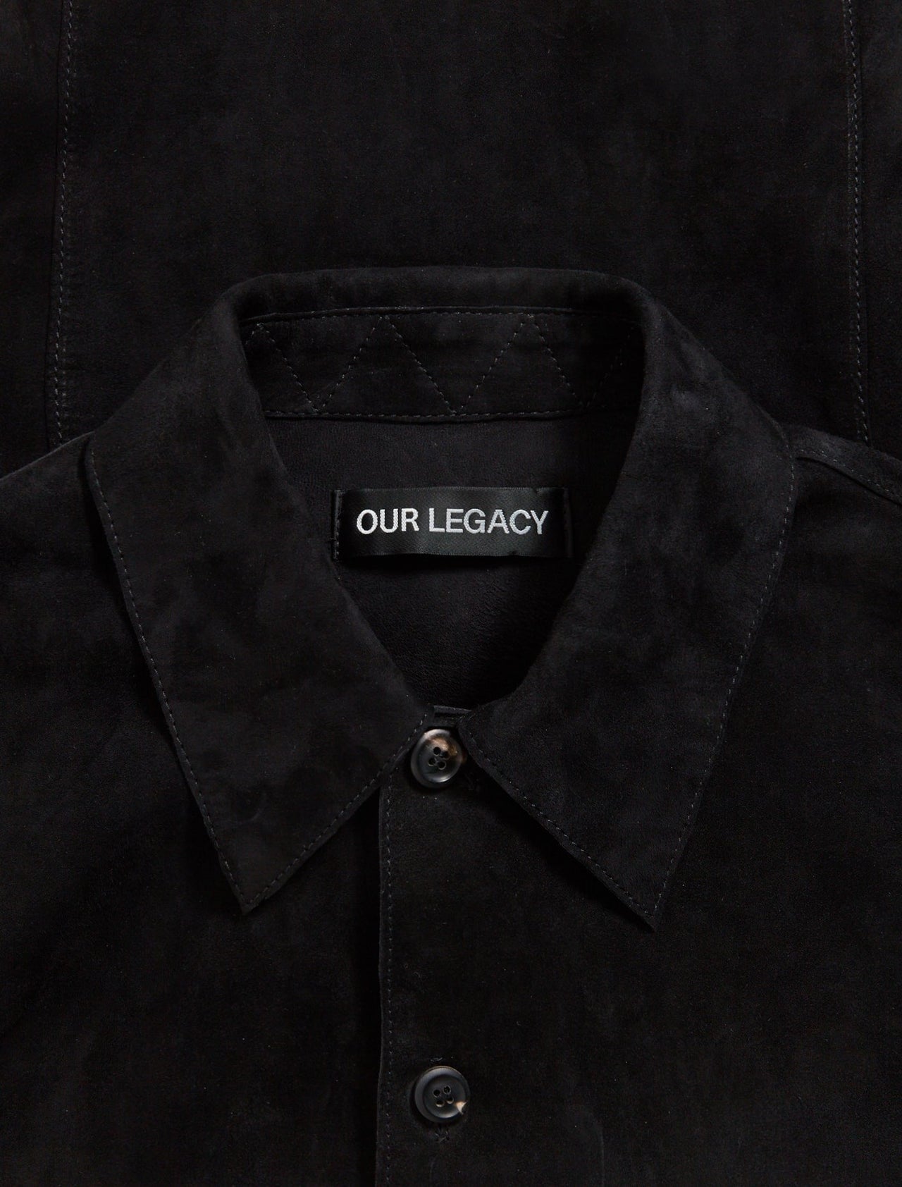 Welding Shirt in Lithe Black Suede